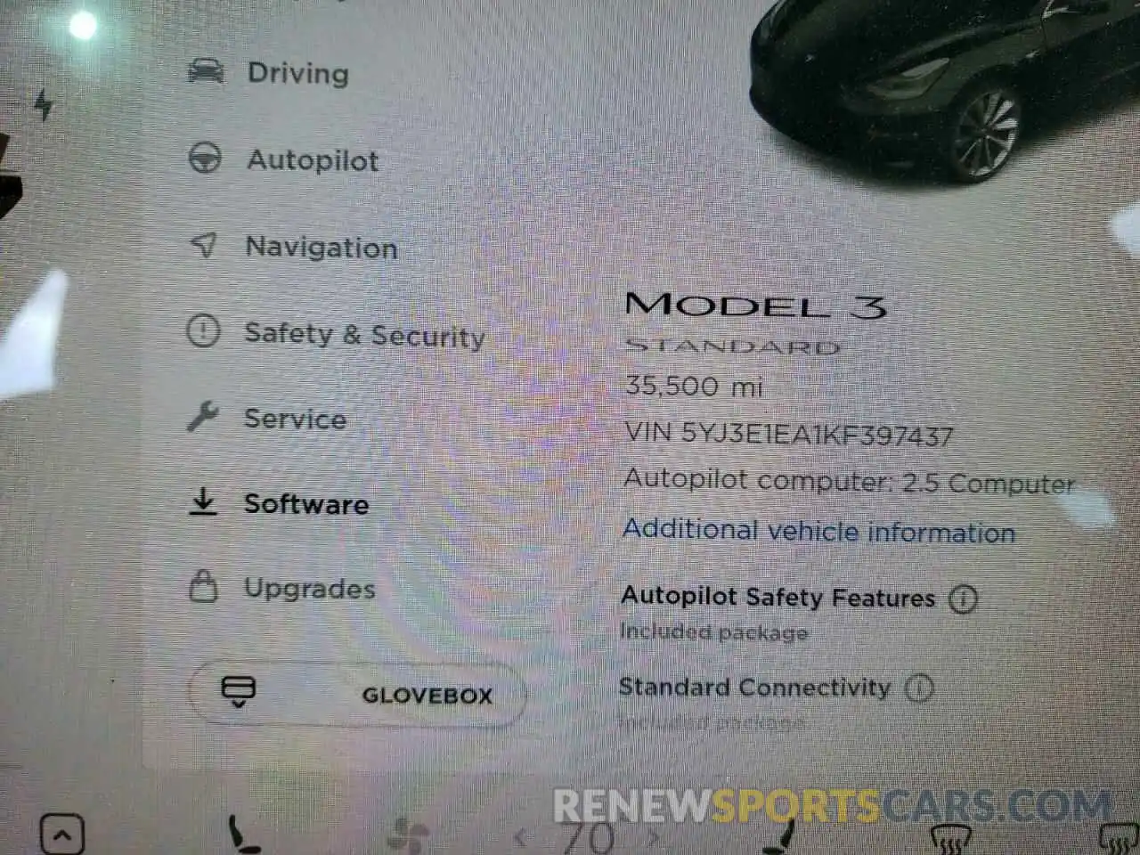 8 Photograph of a damaged car 5YJ3E1EA1KF397437 TESLA MODEL 3 2019