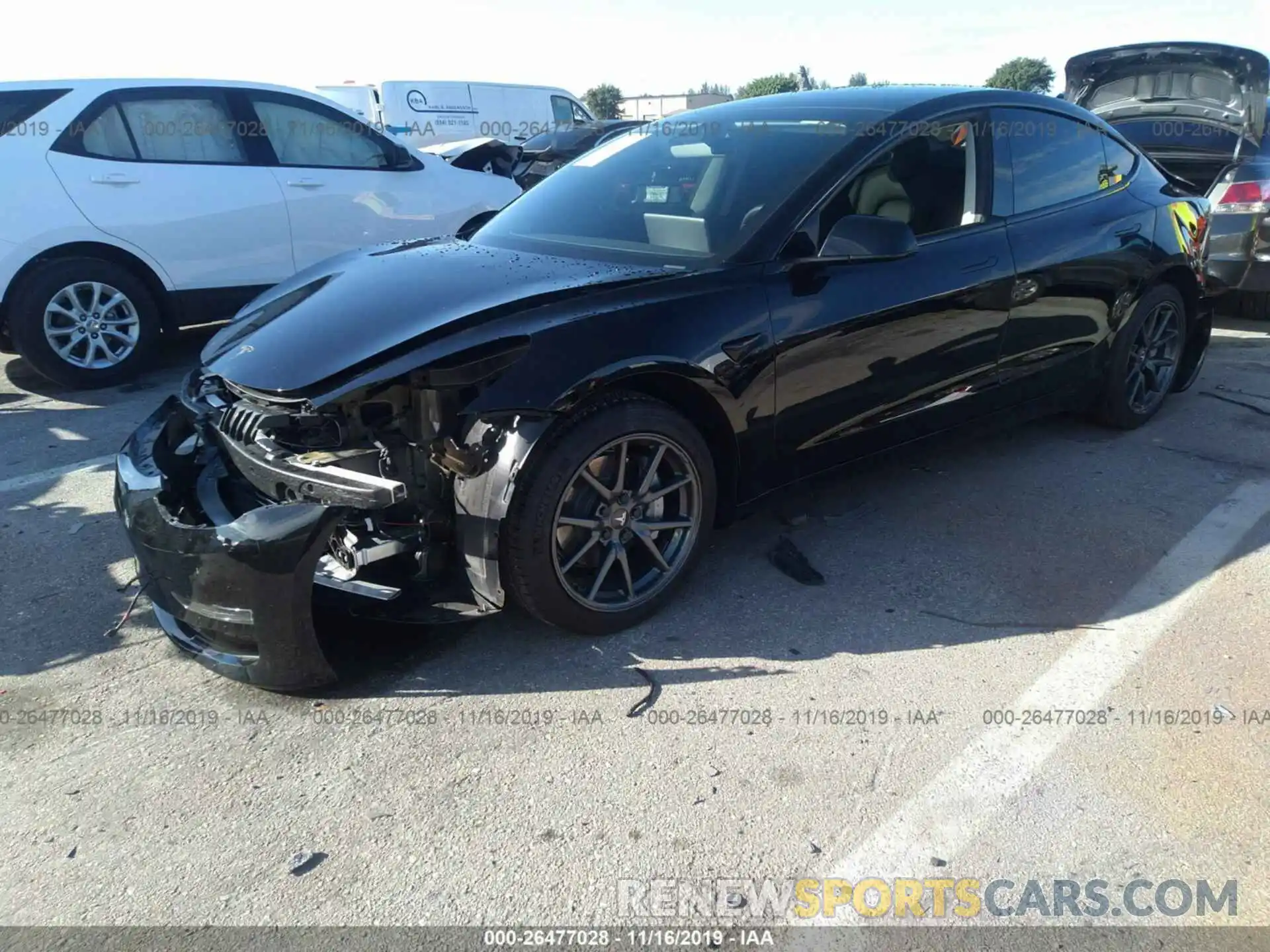 2 Photograph of a damaged car 5YJ3E1EA1KF398765 TESLA MODEL 3 2019