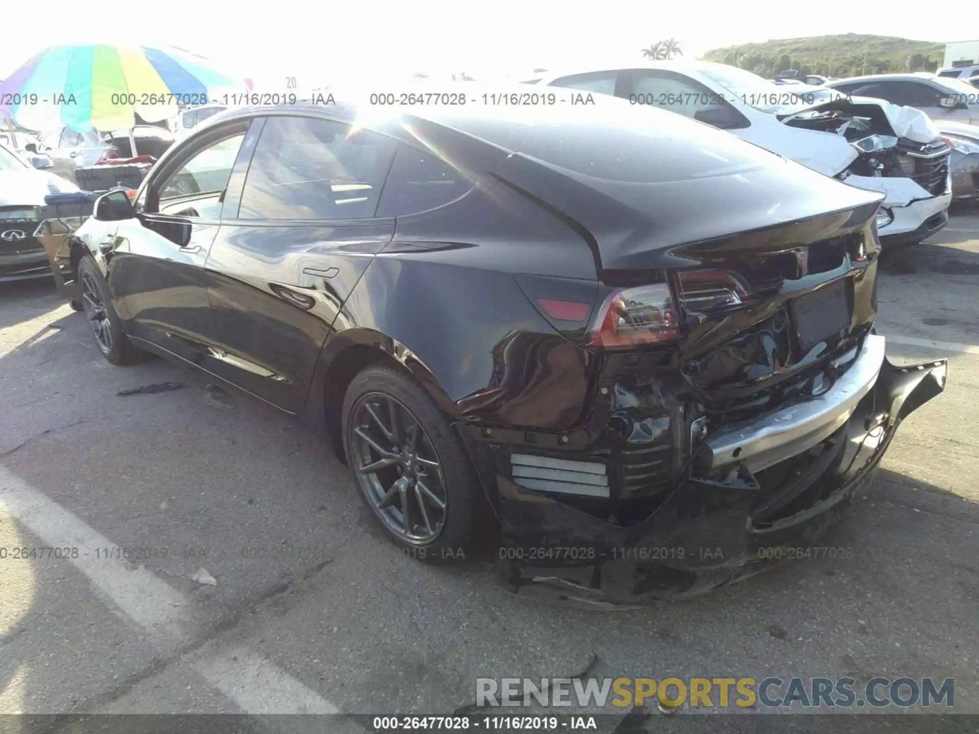 3 Photograph of a damaged car 5YJ3E1EA1KF398765 TESLA MODEL 3 2019