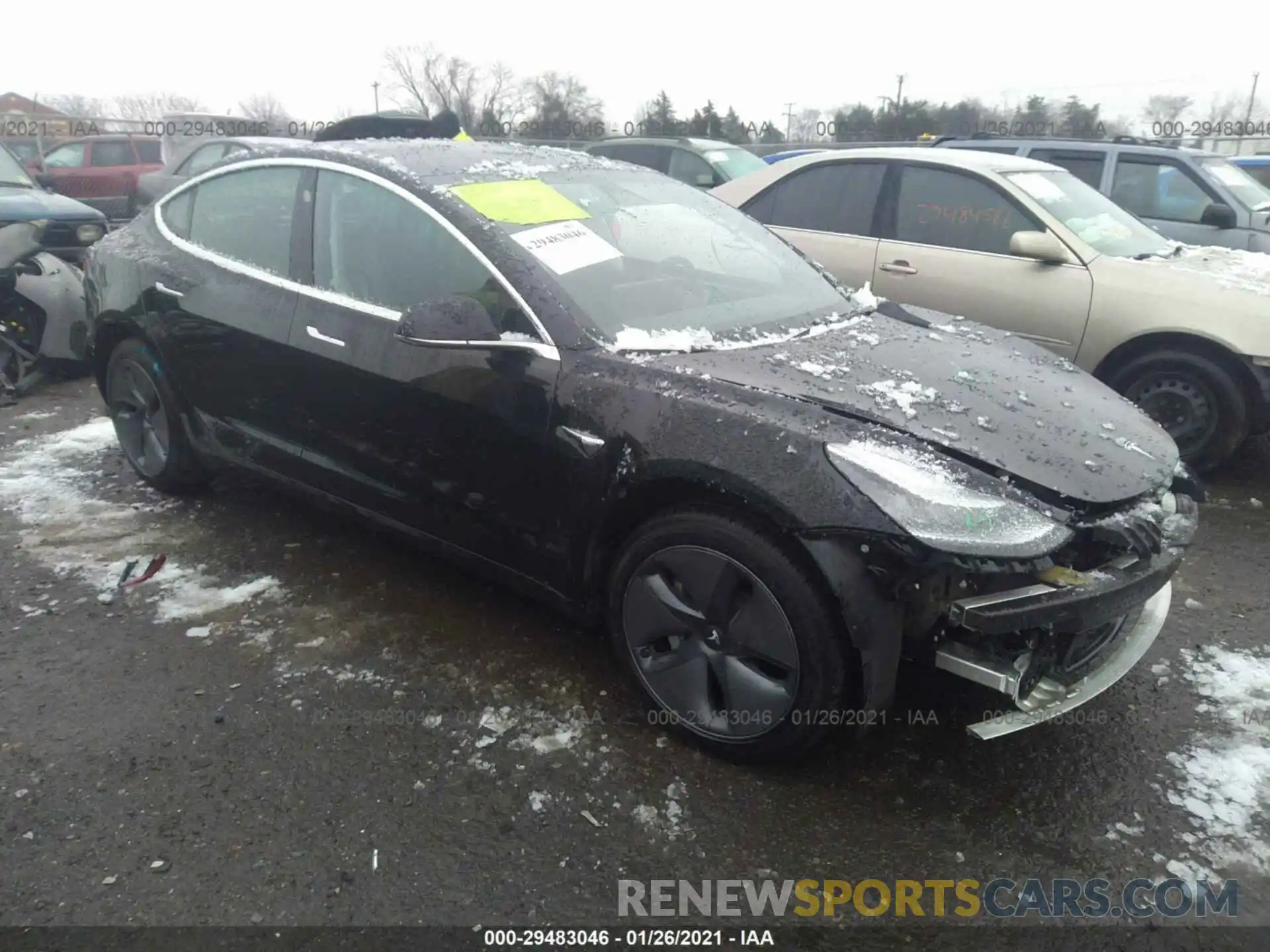 1 Photograph of a damaged car 5YJ3E1EA1KF399186 TESLA MODEL 3 2019