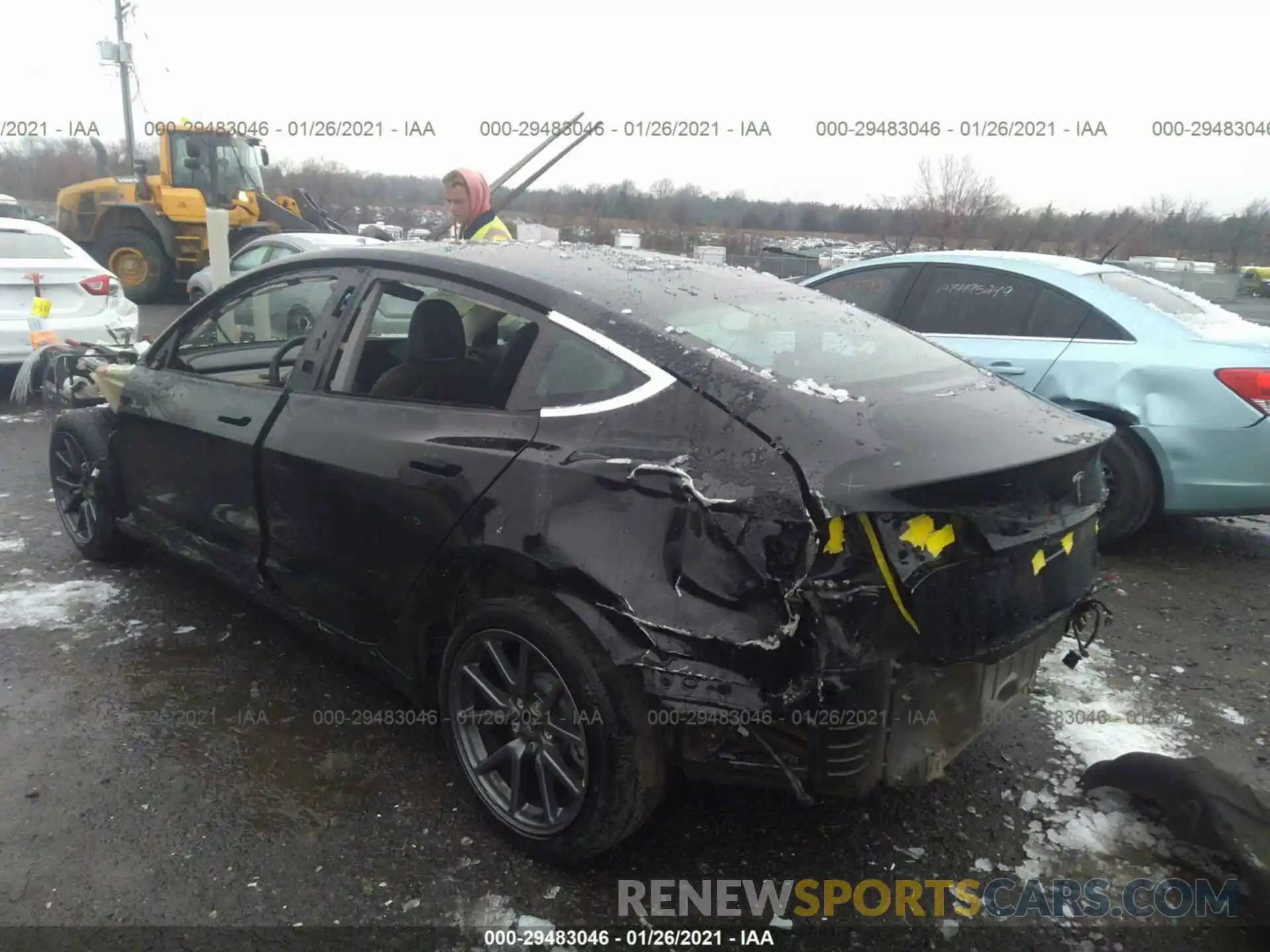 3 Photograph of a damaged car 5YJ3E1EA1KF399186 TESLA MODEL 3 2019