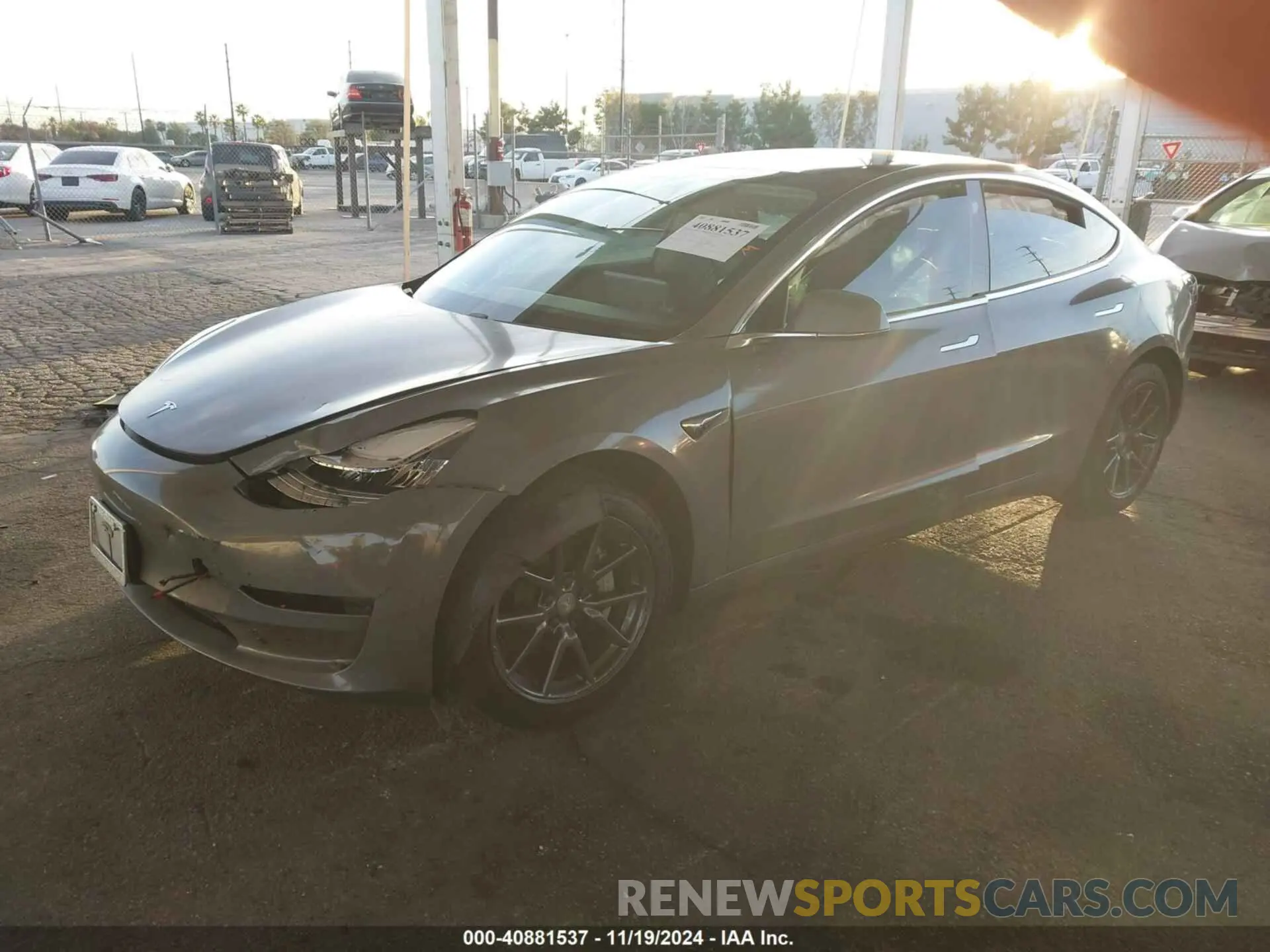 2 Photograph of a damaged car 5YJ3E1EA1KF399916 TESLA MODEL 3 2019