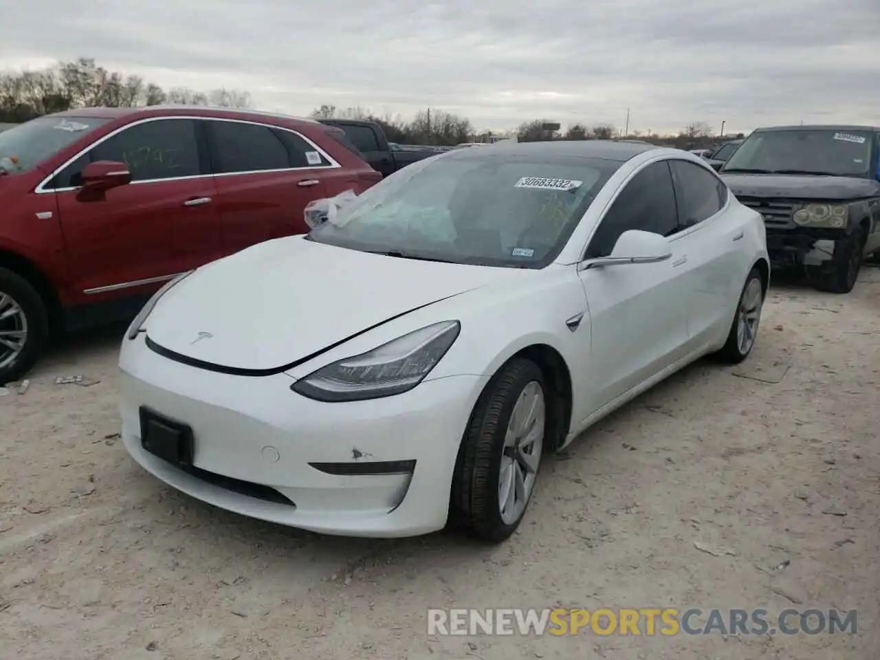 2 Photograph of a damaged car 5YJ3E1EA1KF407691 TESLA MODEL 3 2019