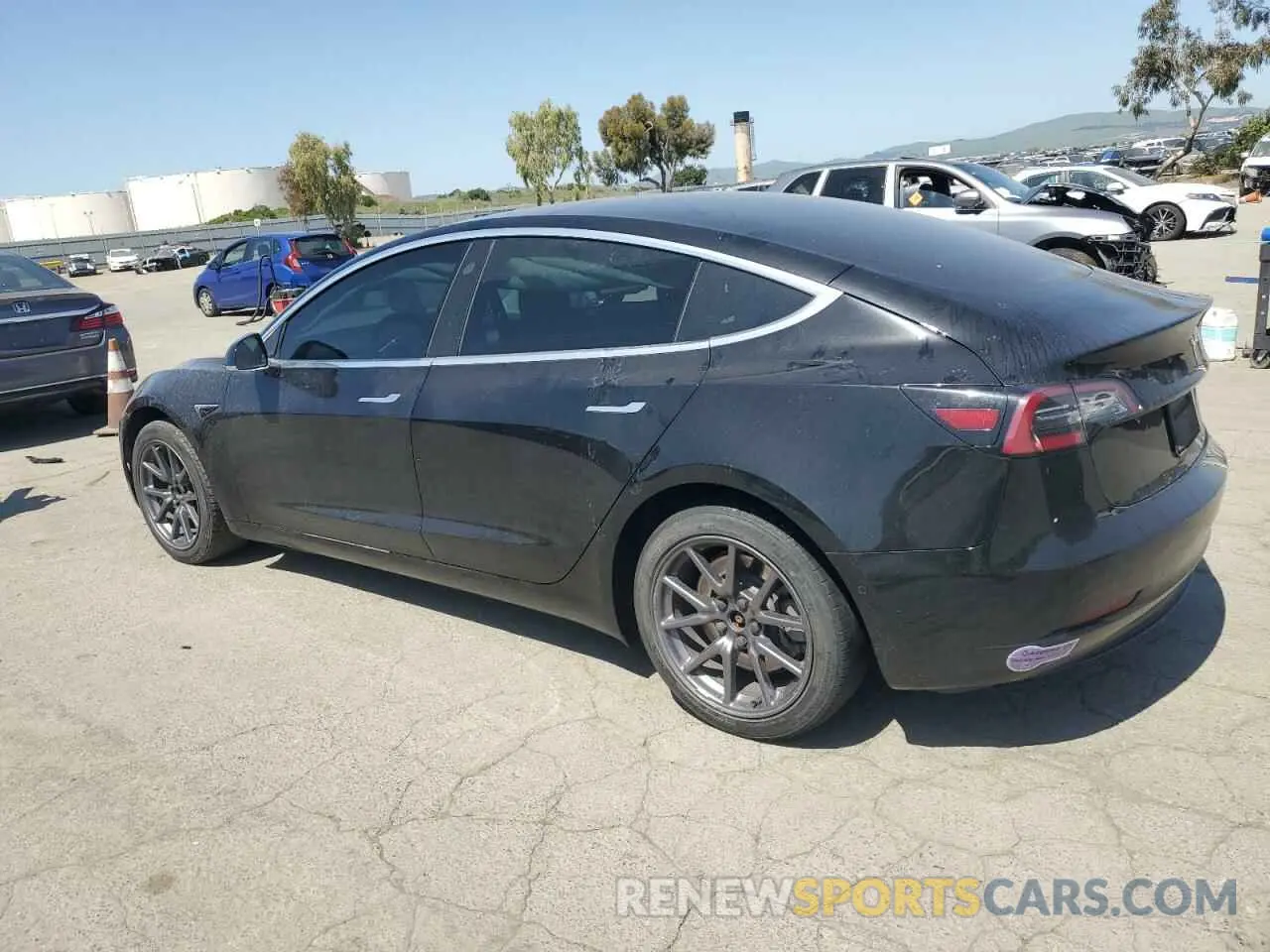 2 Photograph of a damaged car 5YJ3E1EA1KF410137 TESLA MODEL 3 2019