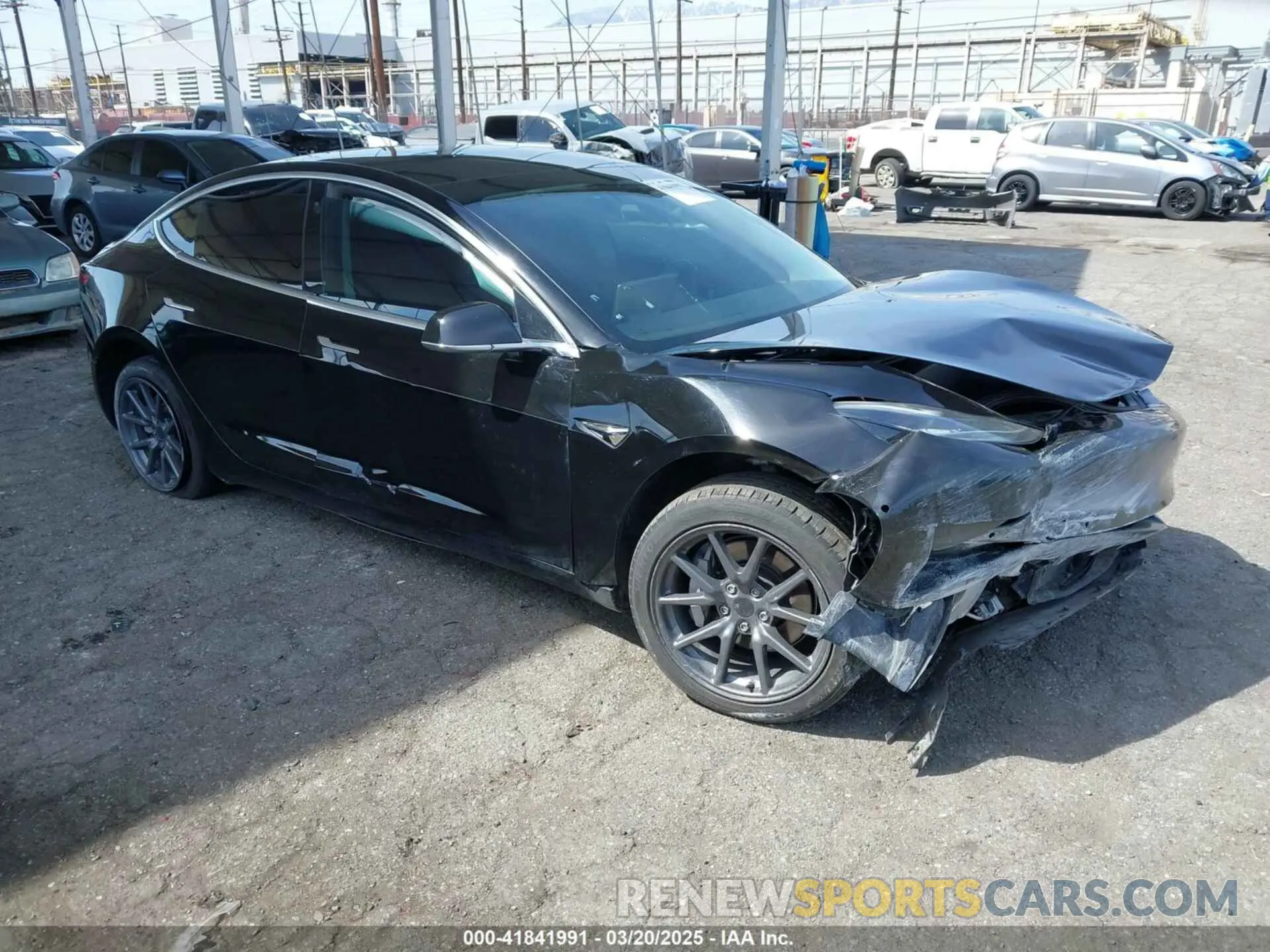 1 Photograph of a damaged car 5YJ3E1EA1KF410297 TESLA MODEL 3 2019