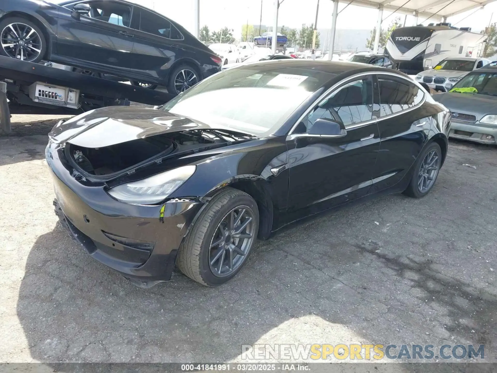 2 Photograph of a damaged car 5YJ3E1EA1KF410297 TESLA MODEL 3 2019