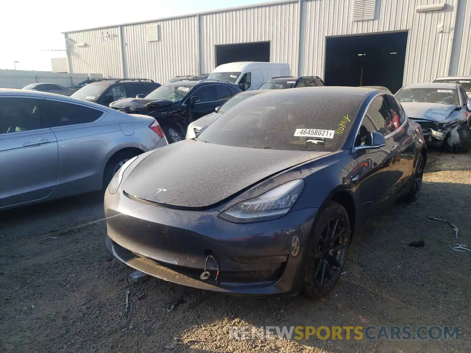 2 Photograph of a damaged car 5YJ3E1EA1KF411062 TESLA MODEL 3 2019