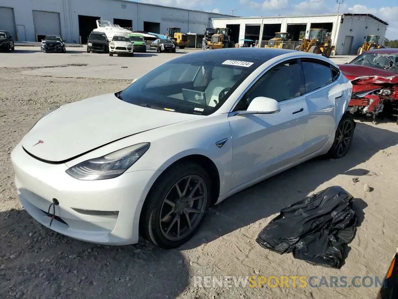 1 Photograph of a damaged car 5YJ3E1EA1KF417797 TESLA MODEL 3 2019
