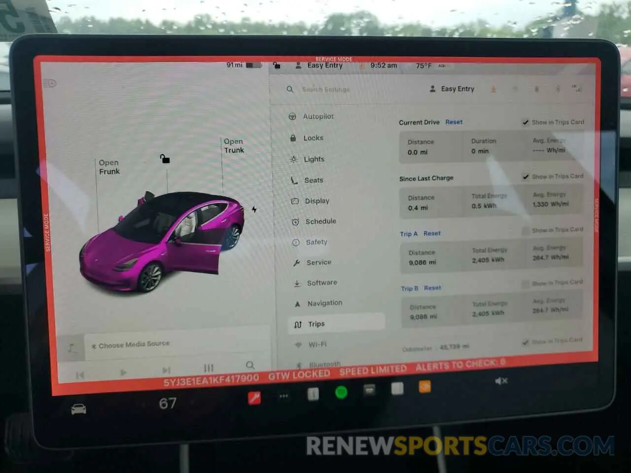 9 Photograph of a damaged car 5YJ3E1EA1KF417900 TESLA MODEL 3 2019