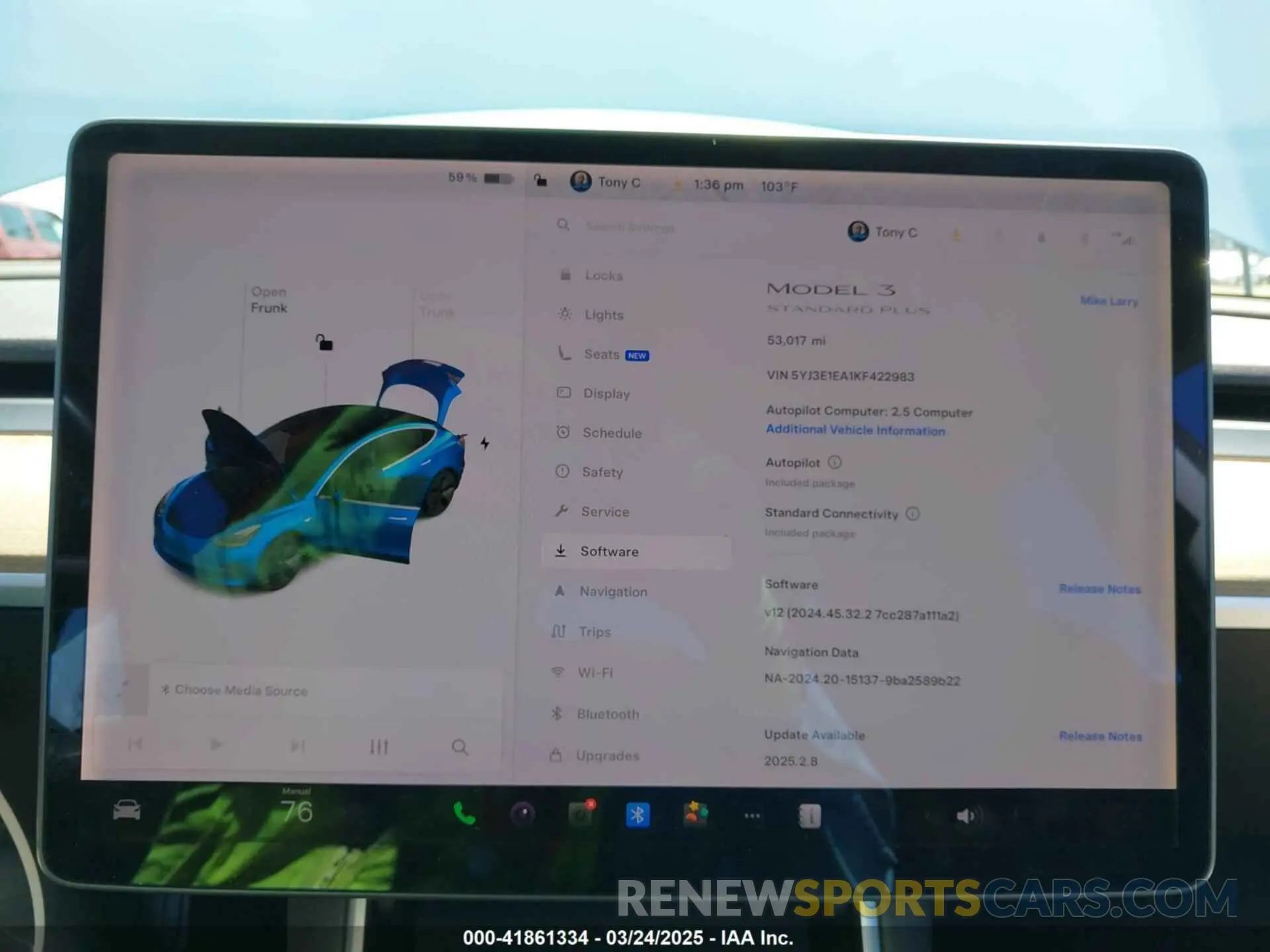 18 Photograph of a damaged car 5YJ3E1EA1KF422983 TESLA MODEL 3 2019