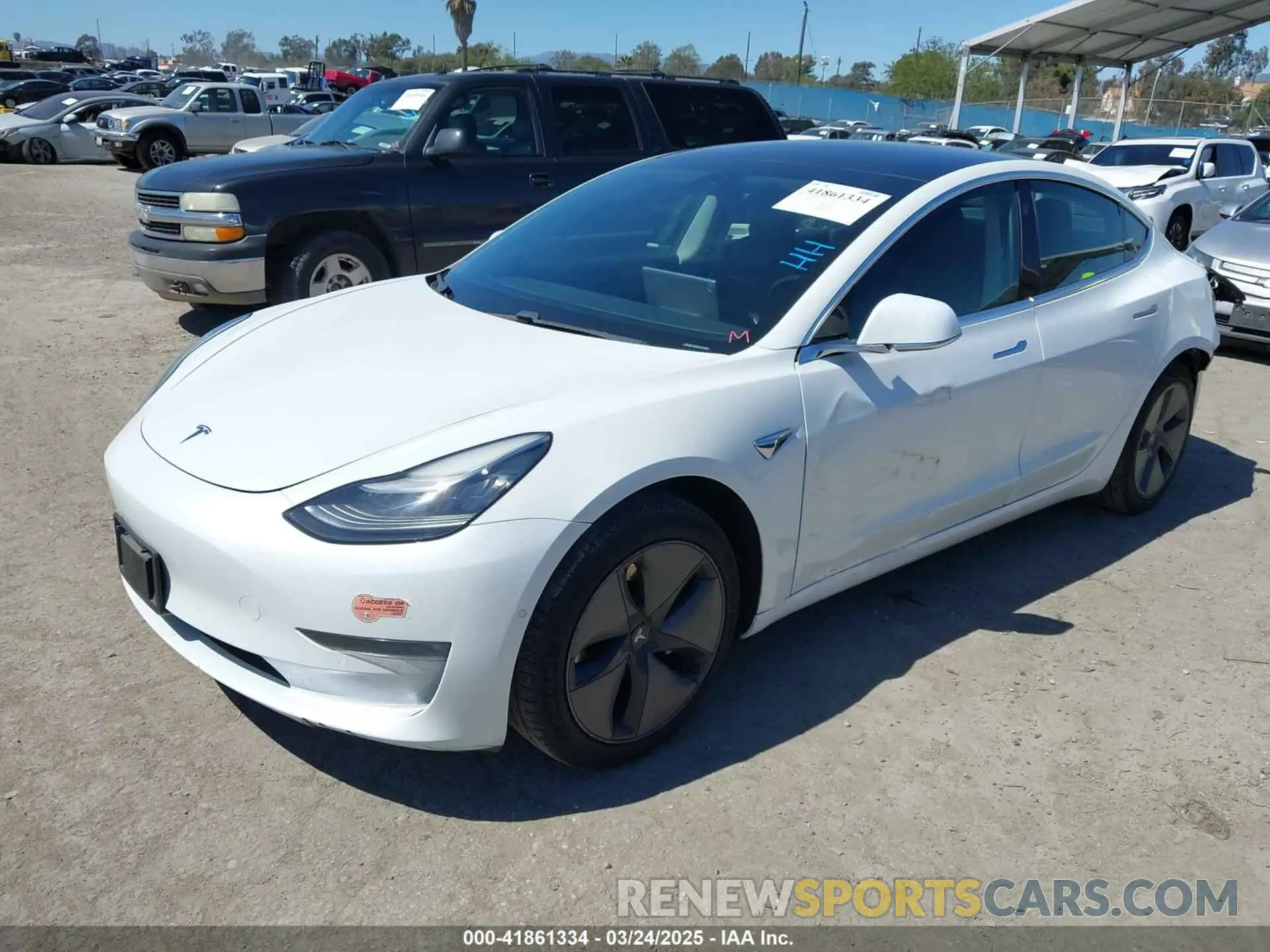 2 Photograph of a damaged car 5YJ3E1EA1KF422983 TESLA MODEL 3 2019