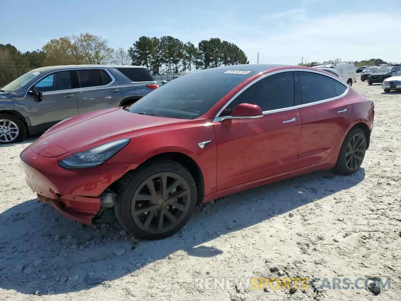 1 Photograph of a damaged car 5YJ3E1EA1KF426158 TESLA MODEL 3 2019