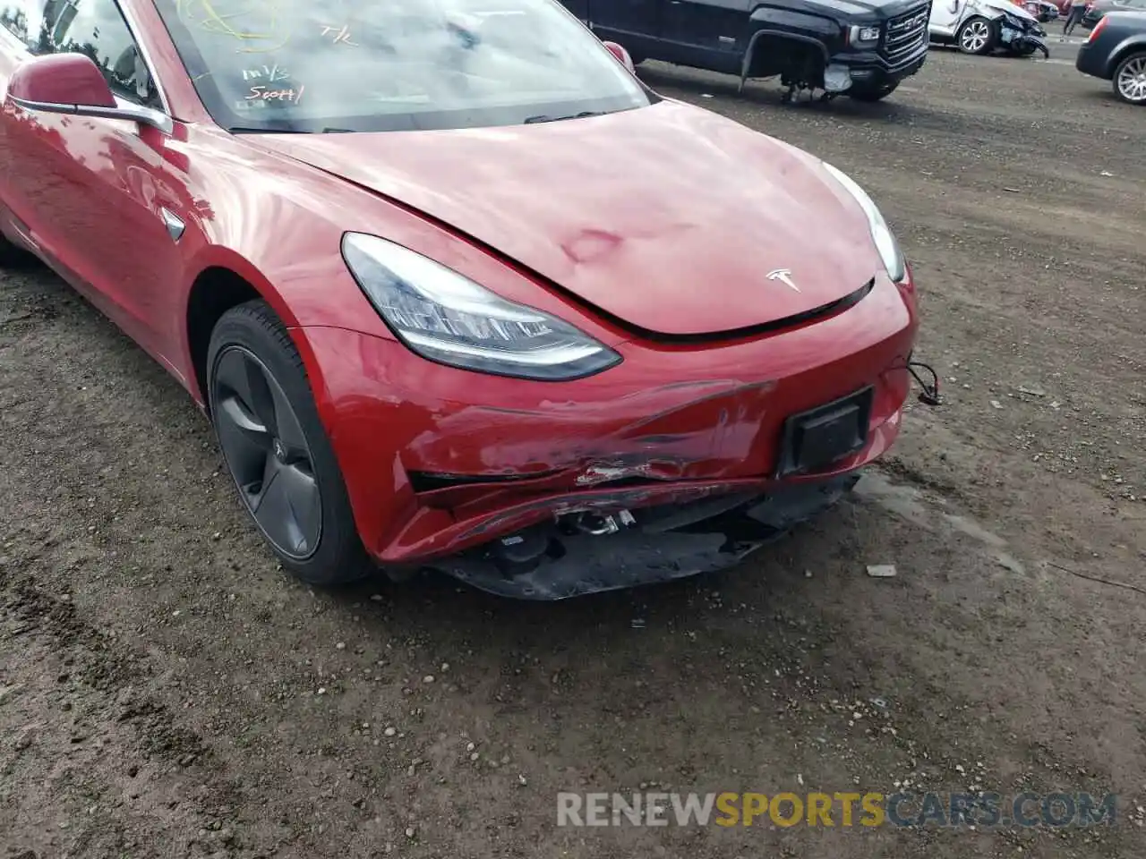 9 Photograph of a damaged car 5YJ3E1EA1KF464005 TESLA MODEL 3 2019