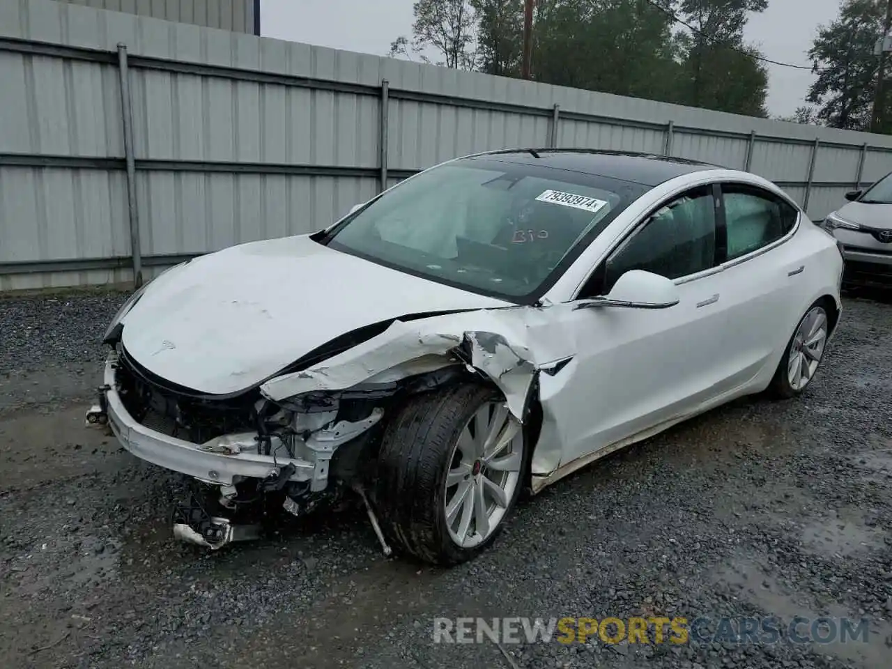 1 Photograph of a damaged car 5YJ3E1EA1KF466479 TESLA MODEL 3 2019