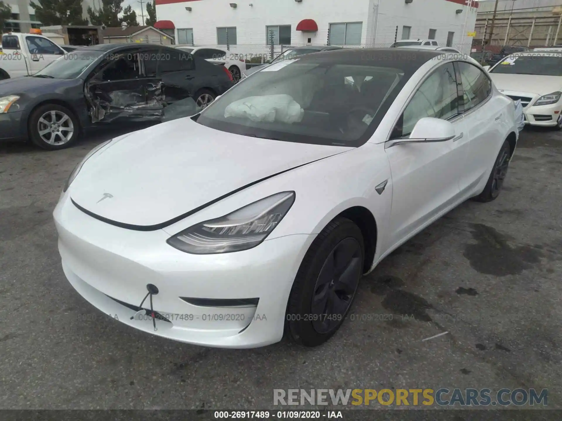 2 Photograph of a damaged car 5YJ3E1EA1KF485775 TESLA MODEL 3 2019