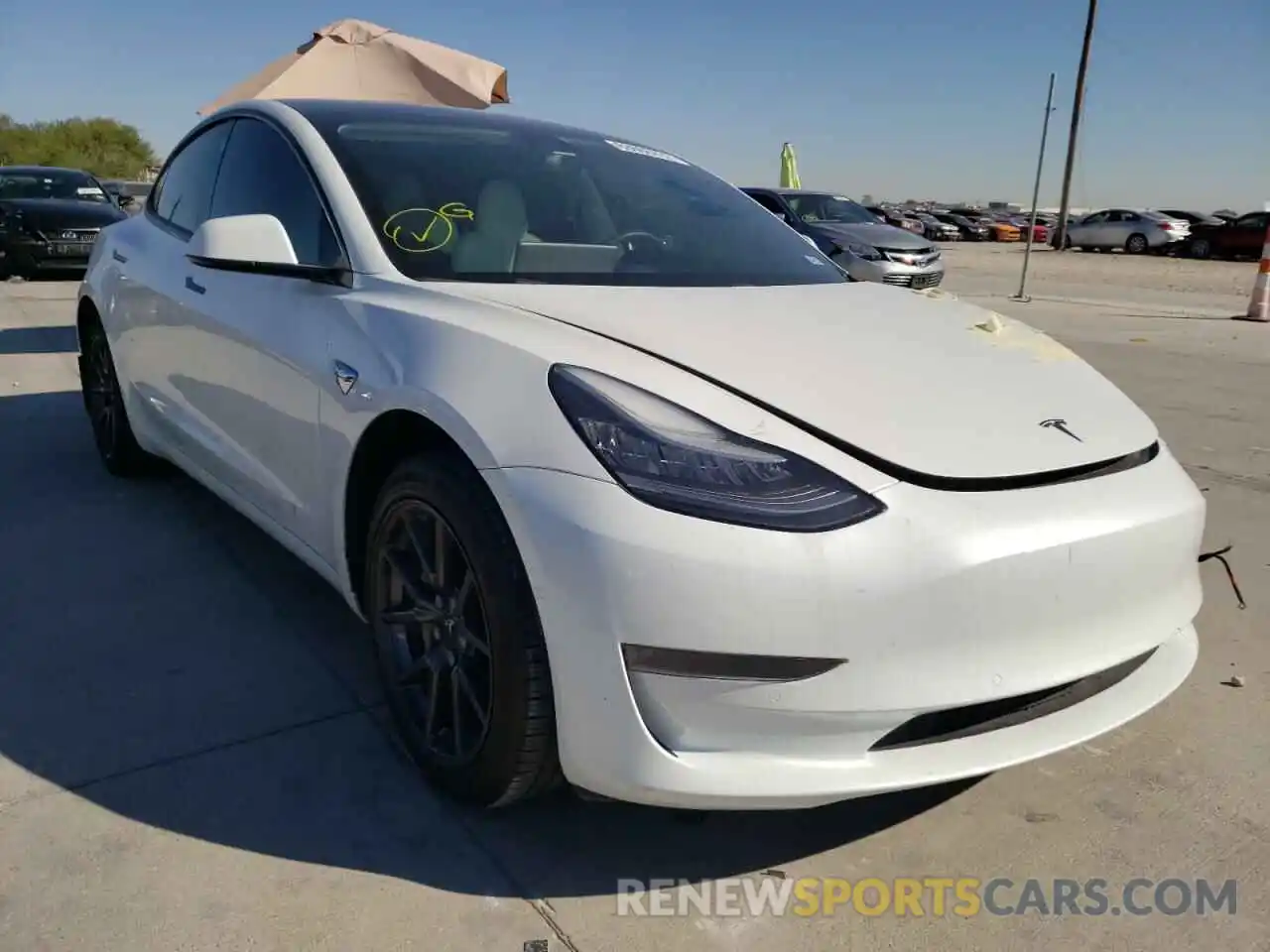 1 Photograph of a damaged car 5YJ3E1EA1KF509461 TESLA MODEL 3 2019