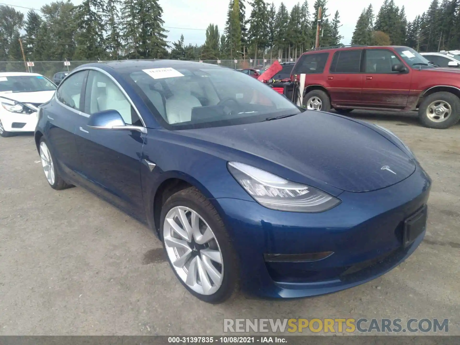 1 Photograph of a damaged car 5YJ3E1EA1KF528706 TESLA MODEL 3 2019