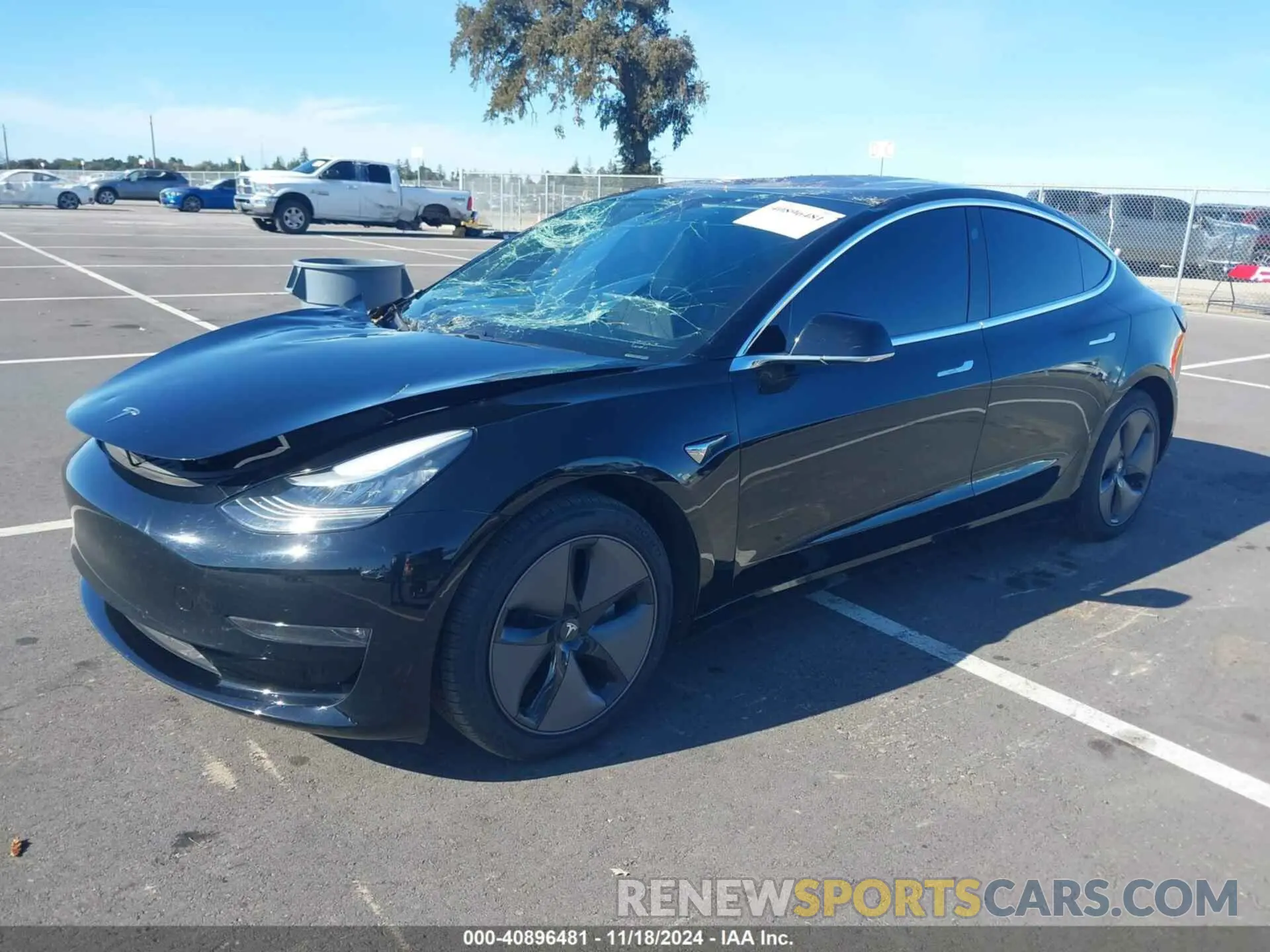 2 Photograph of a damaged car 5YJ3E1EA2KF189986 TESLA MODEL 3 2019