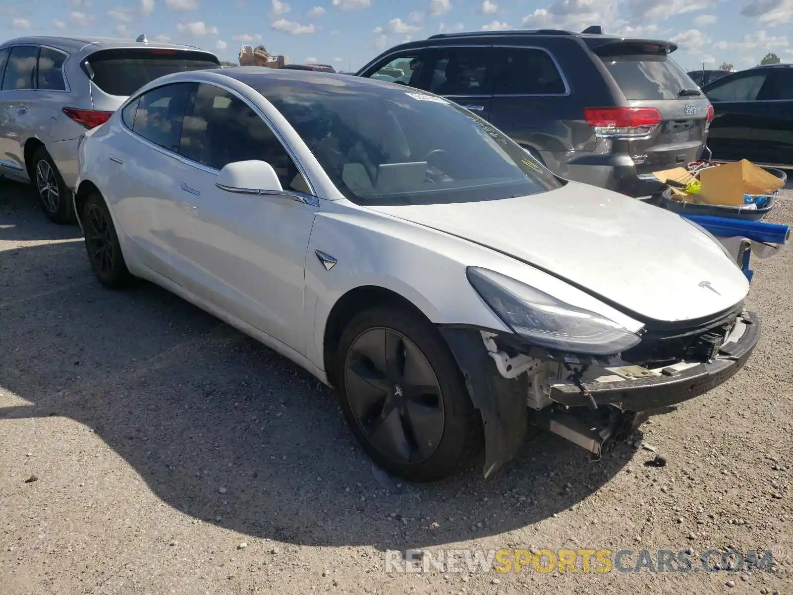 1 Photograph of a damaged car 5YJ3E1EA2KF190622 TESLA MODEL 3 2019