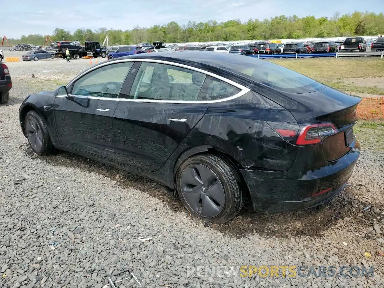 2 Photograph of a damaged car 5YJ3E1EA2KF297170 TESLA MODEL 3 2019