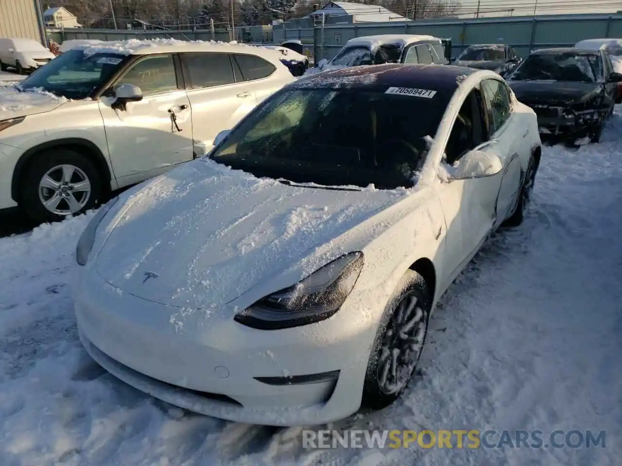 2 Photograph of a damaged car 5YJ3E1EA2KF299856 TESLA MODEL 3 2019