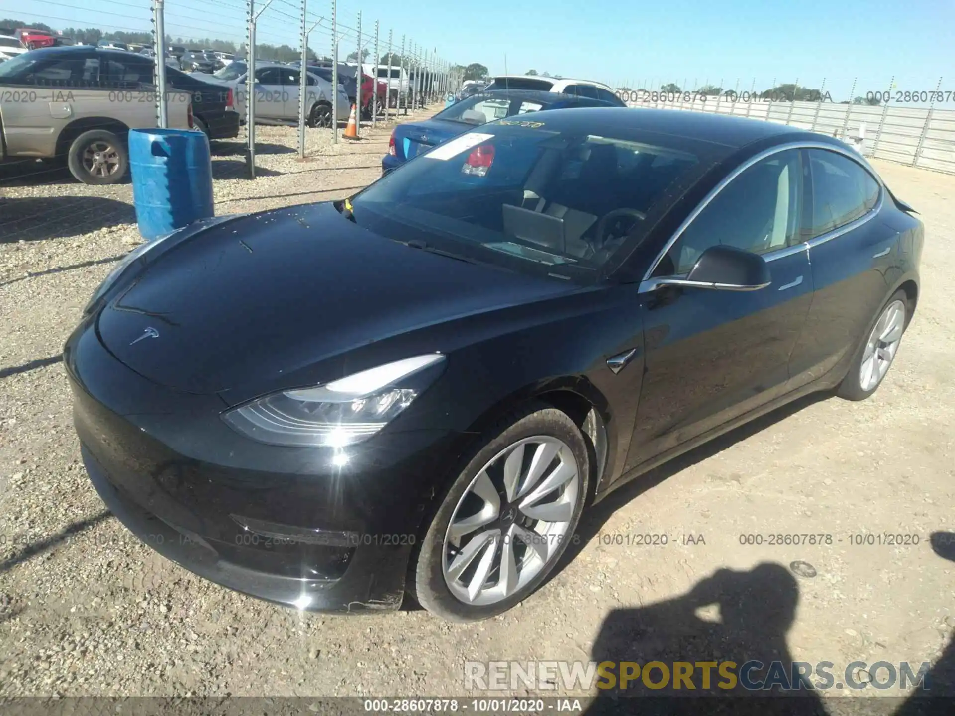 2 Photograph of a damaged car 5YJ3E1EA2KF300309 TESLA MODEL 3 2019