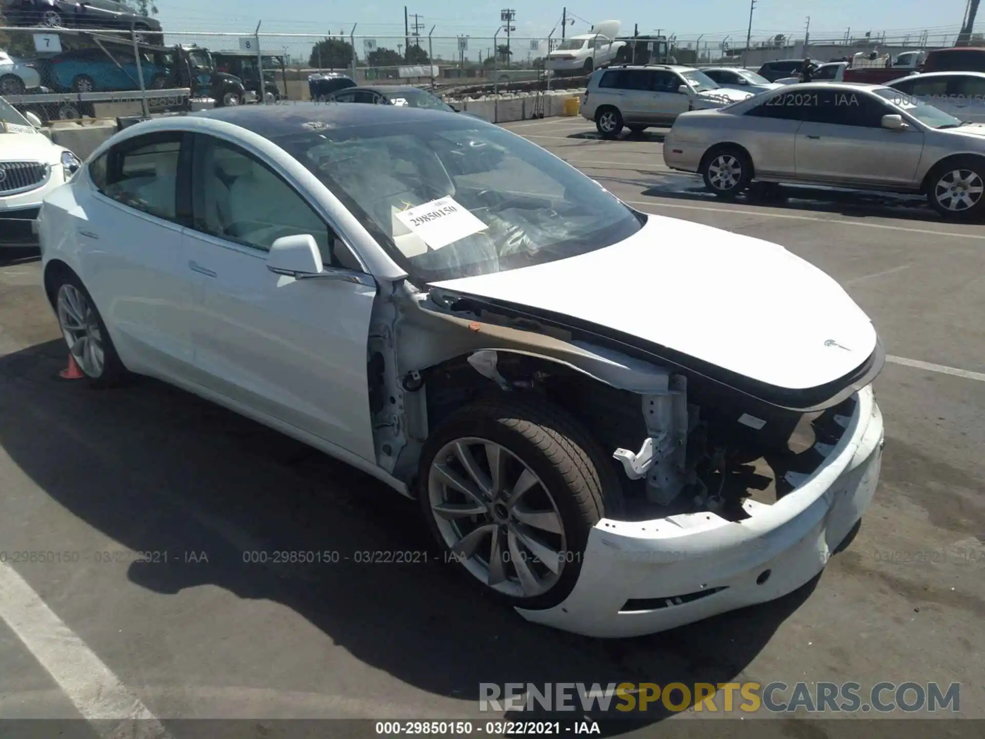 1 Photograph of a damaged car 5YJ3E1EA2KF302612 TESLA MODEL 3 2019