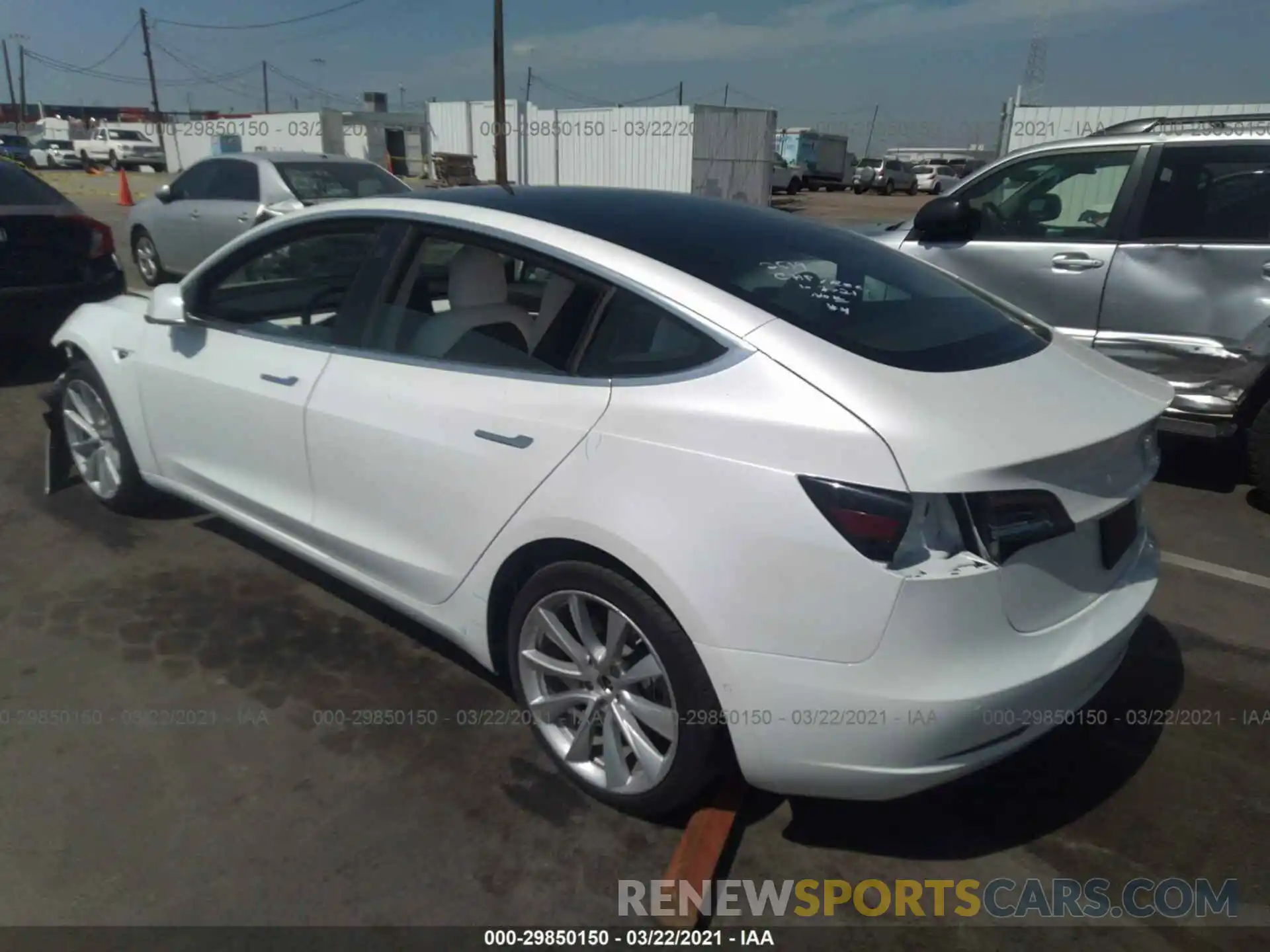 3 Photograph of a damaged car 5YJ3E1EA2KF302612 TESLA MODEL 3 2019