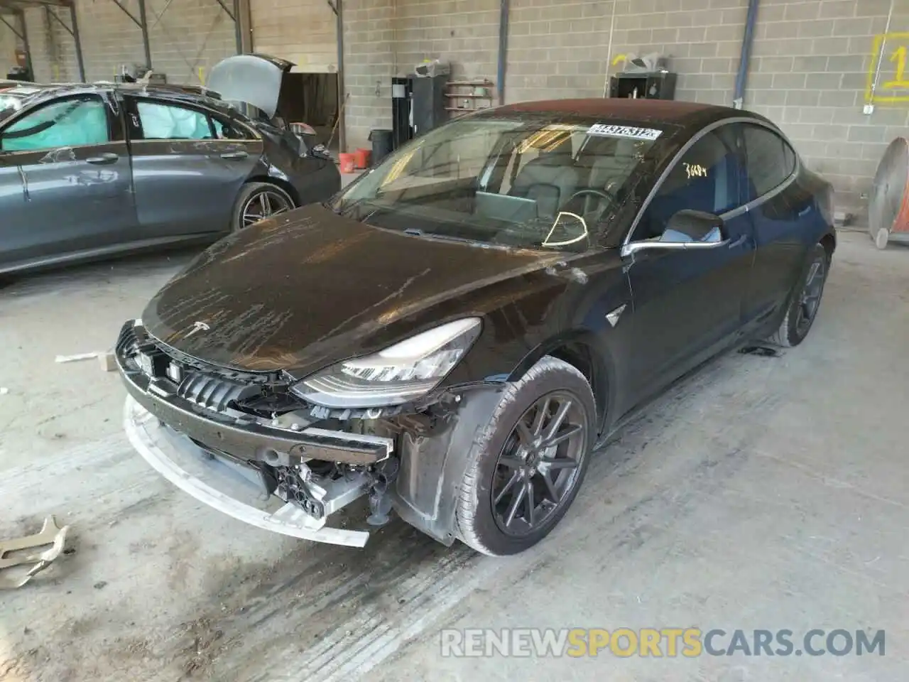 2 Photograph of a damaged car 5YJ3E1EA2KF306241 TESLA MODEL 3 2019