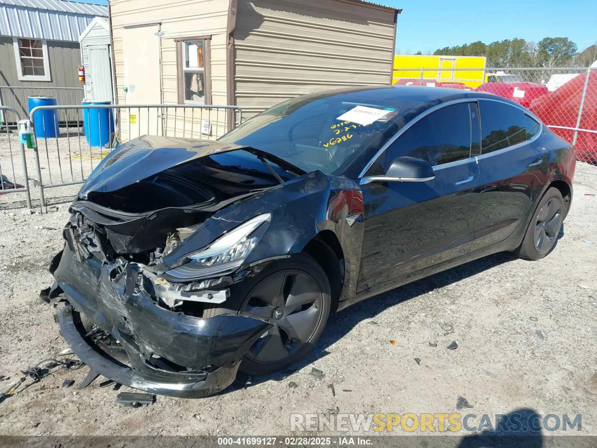 2 Photograph of a damaged car 5YJ3E1EA2KF306286 TESLA MODEL 3 2019