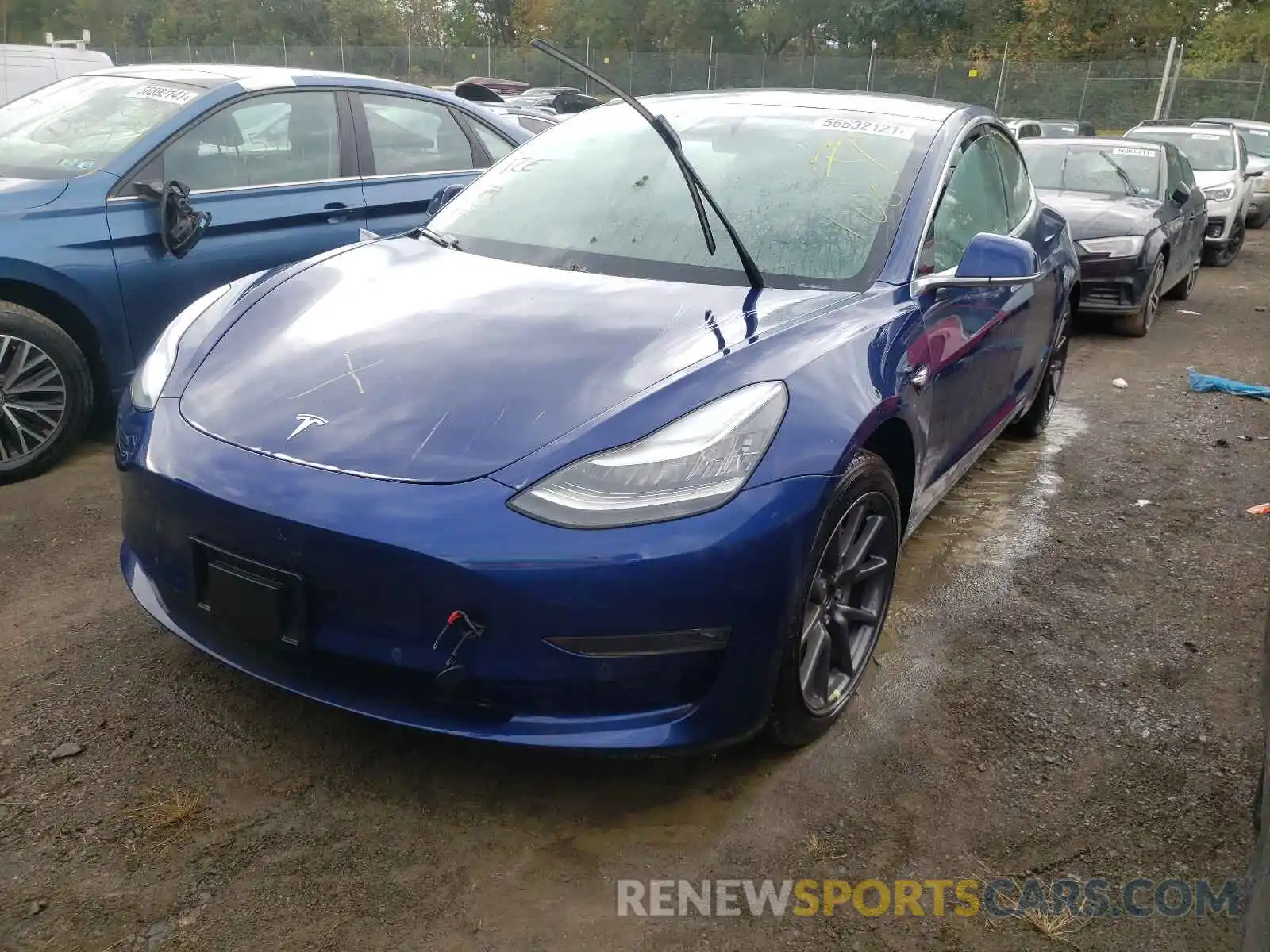 2 Photograph of a damaged car 5YJ3E1EA2KF306658 TESLA MODEL 3 2019