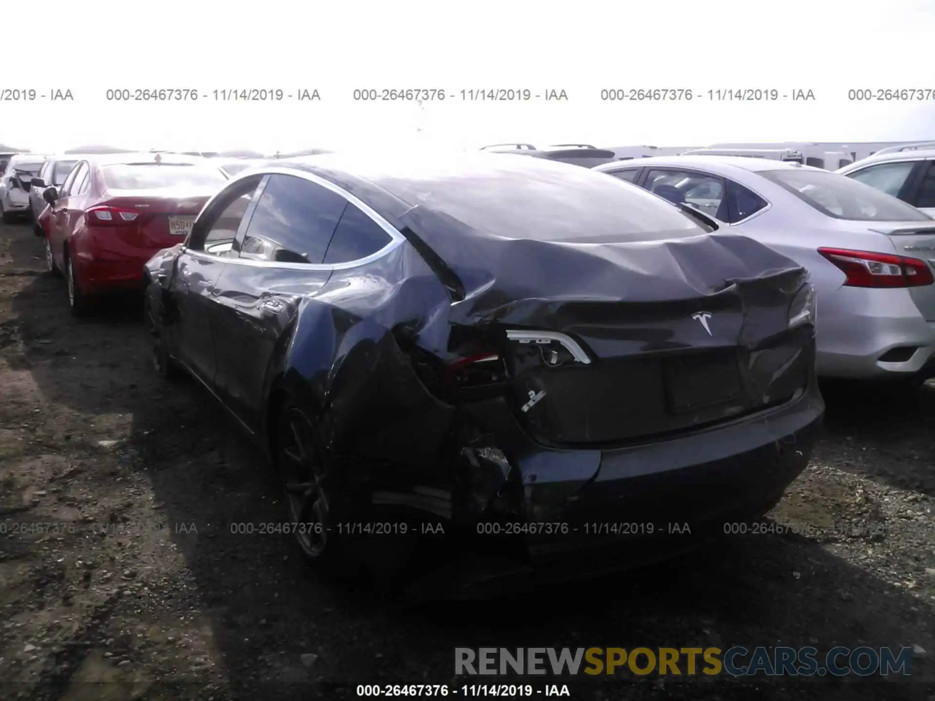 3 Photograph of a damaged car 5YJ3E1EA2KF307373 TESLA MODEL 3 2019