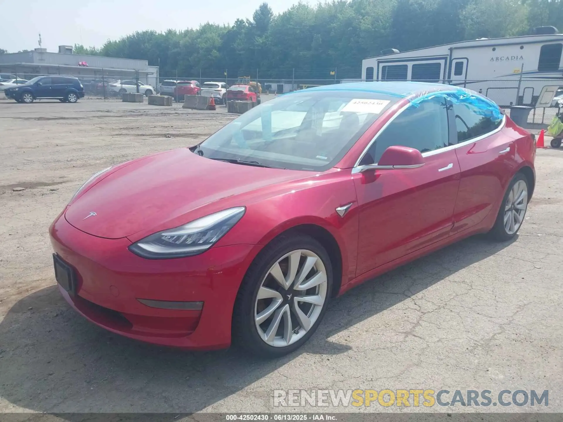 2 Photograph of a damaged car 5YJ3E1EA2KF311424 TESLA MODEL 3 2019