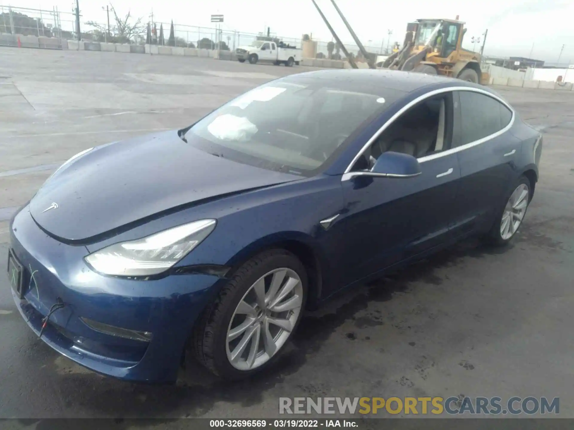 2 Photograph of a damaged car 5YJ3E1EA2KF311567 TESLA MODEL 3 2019