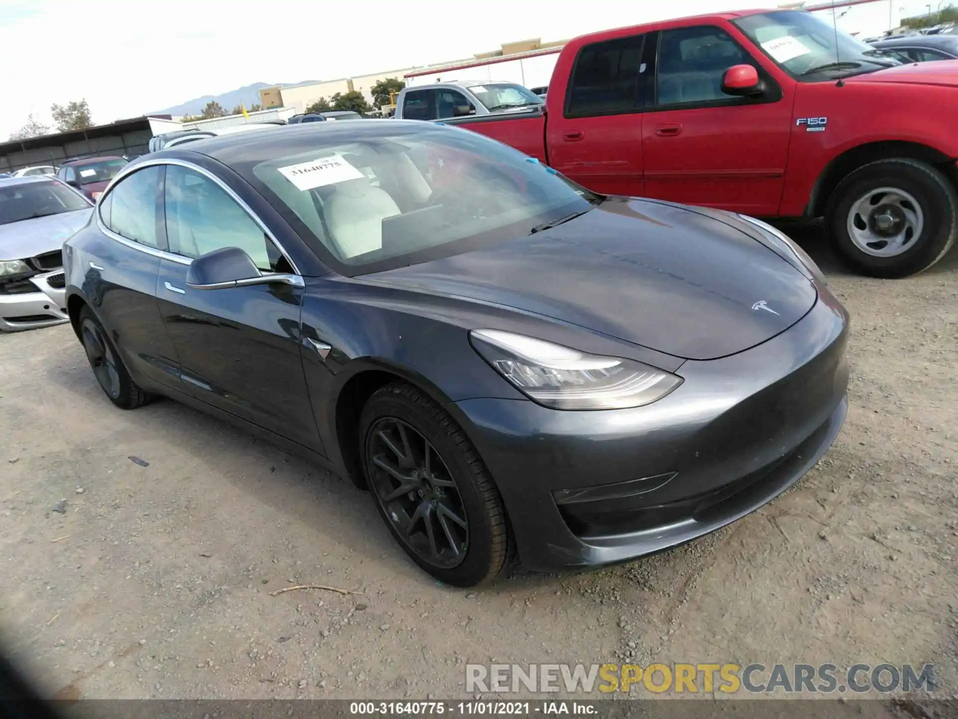 1 Photograph of a damaged car 5YJ3E1EA2KF312458 TESLA MODEL 3 2019