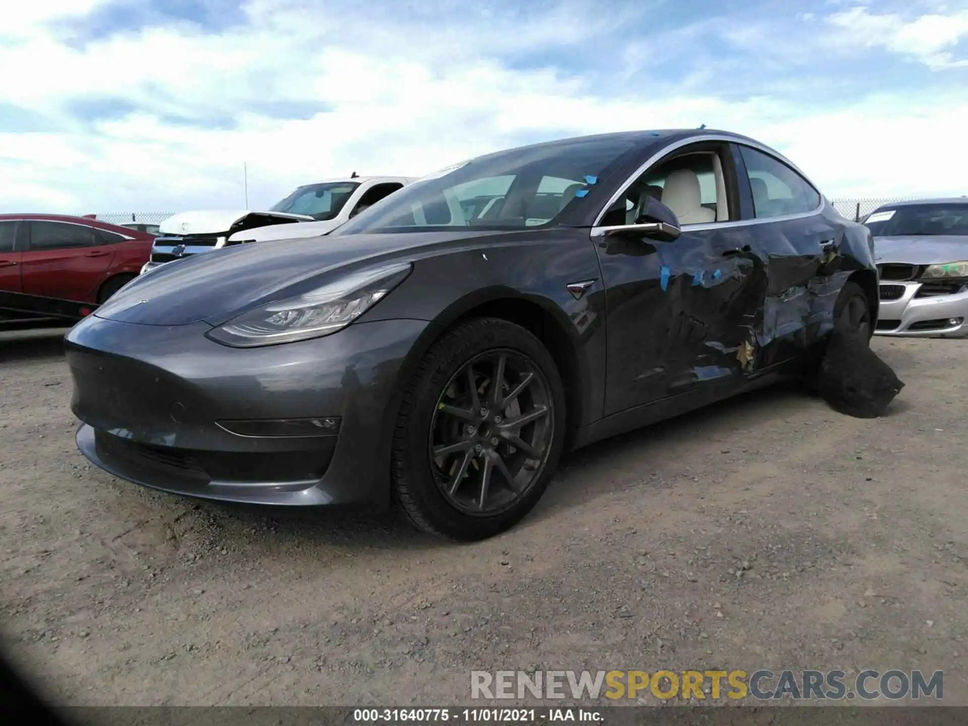 2 Photograph of a damaged car 5YJ3E1EA2KF312458 TESLA MODEL 3 2019