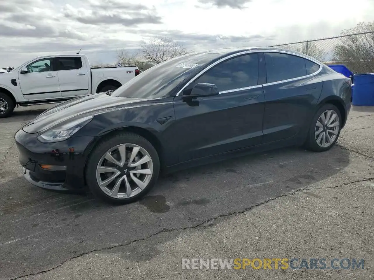 1 Photograph of a damaged car 5YJ3E1EA2KF312637 TESLA MODEL 3 2019