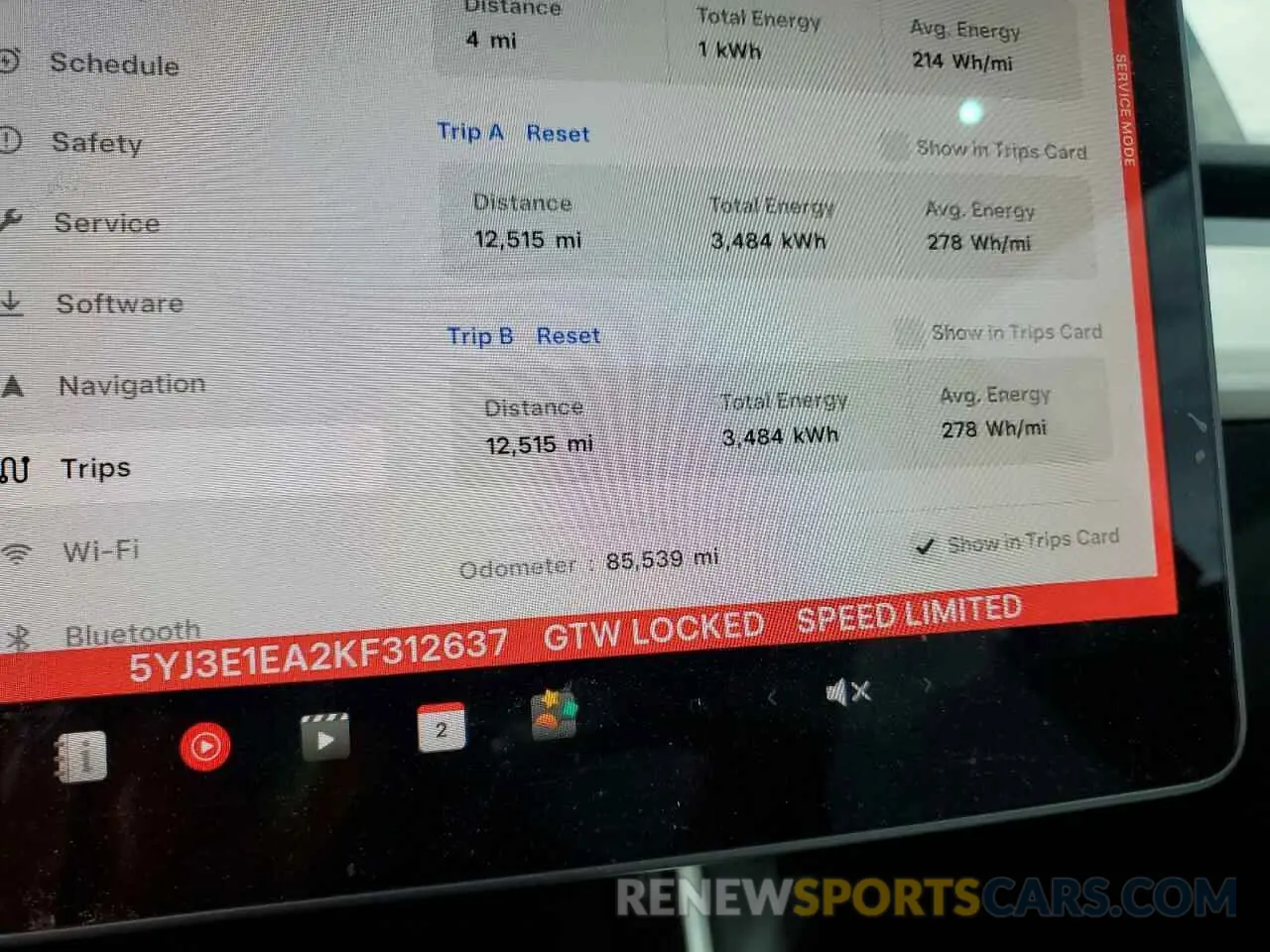 9 Photograph of a damaged car 5YJ3E1EA2KF312637 TESLA MODEL 3 2019