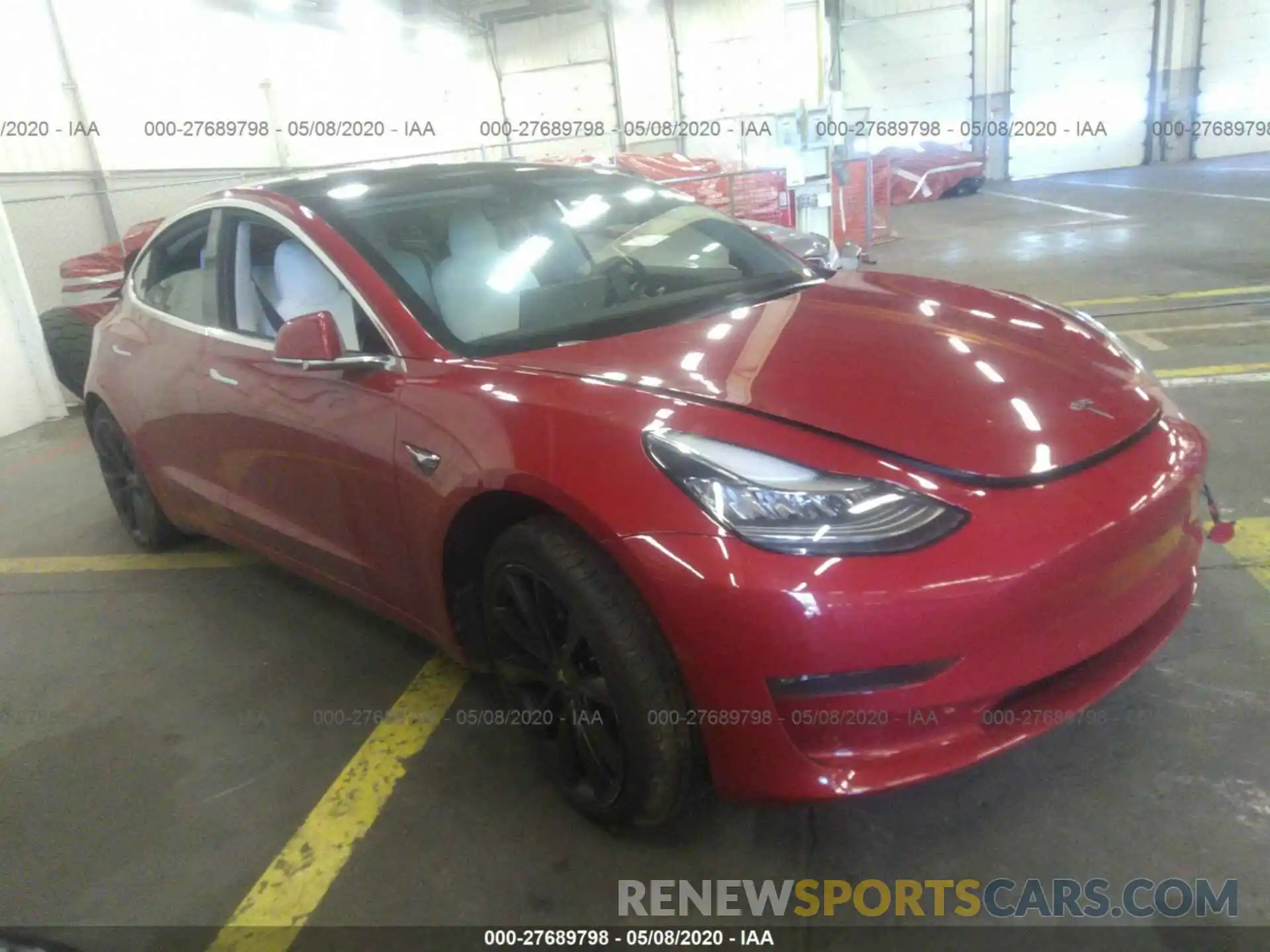 1 Photograph of a damaged car 5YJ3E1EA2KF312816 TESLA MODEL 3 2019