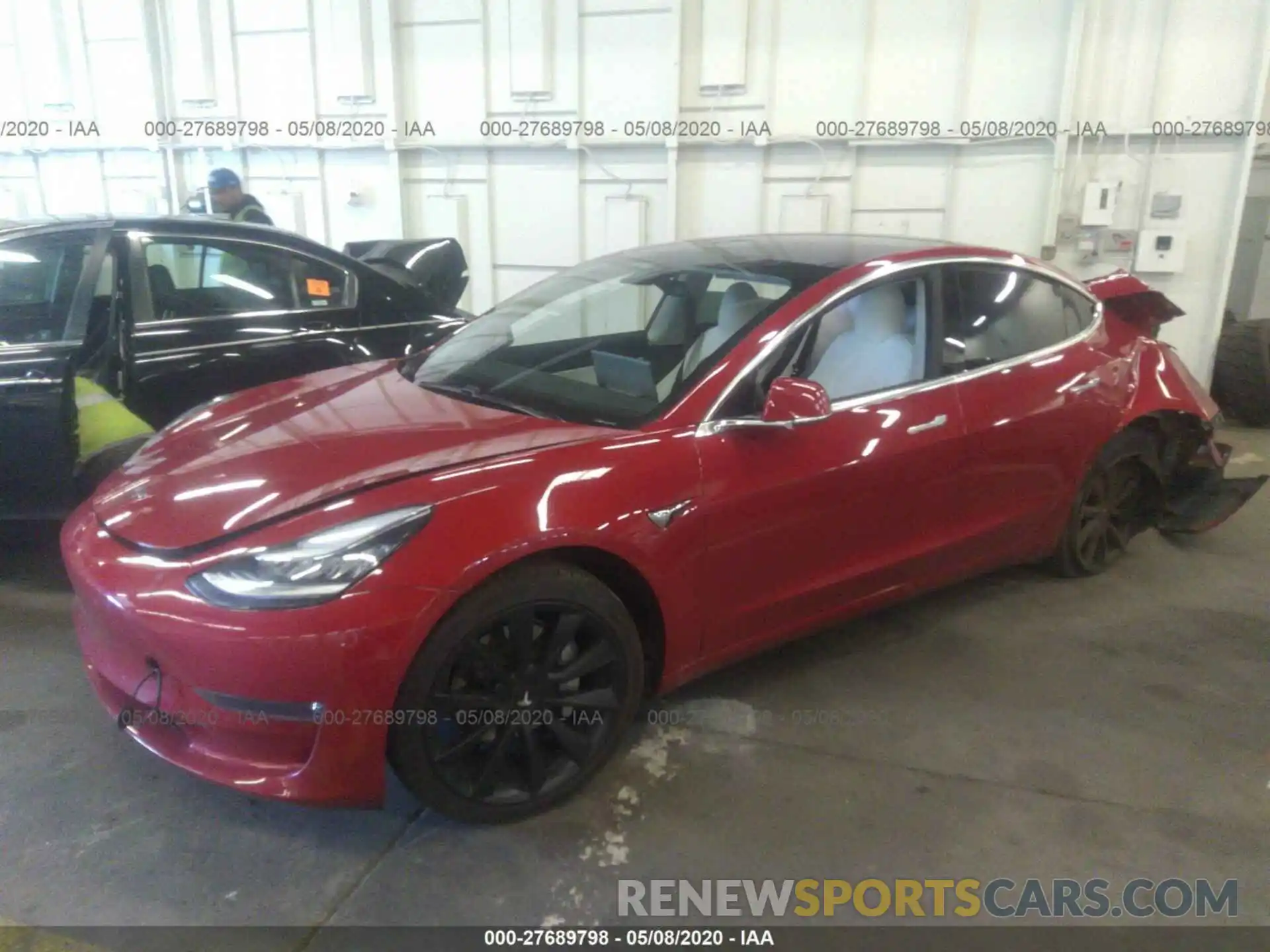 2 Photograph of a damaged car 5YJ3E1EA2KF312816 TESLA MODEL 3 2019