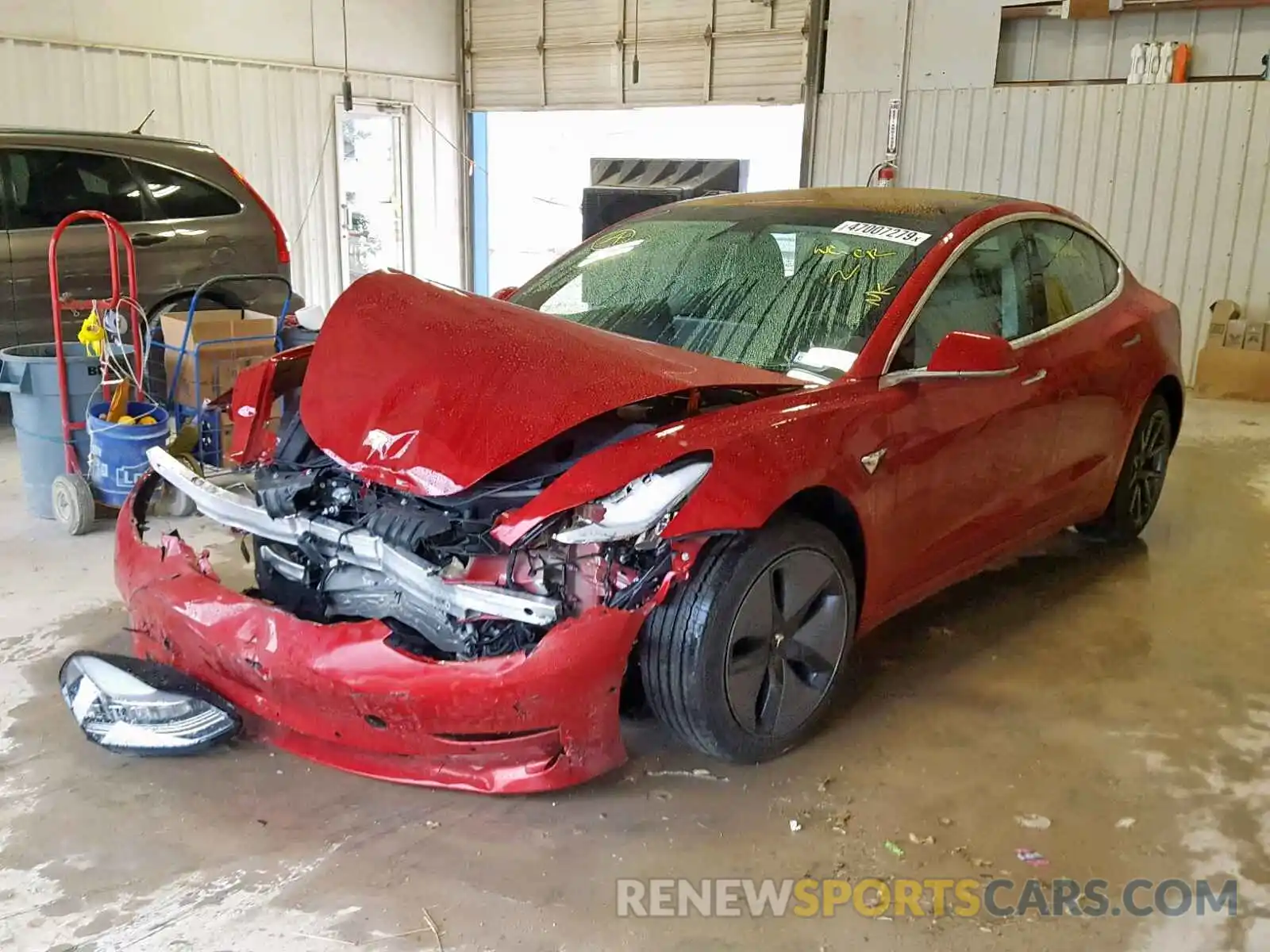 2 Photograph of a damaged car 5YJ3E1EA2KF313710 TESLA MODEL 3 2019