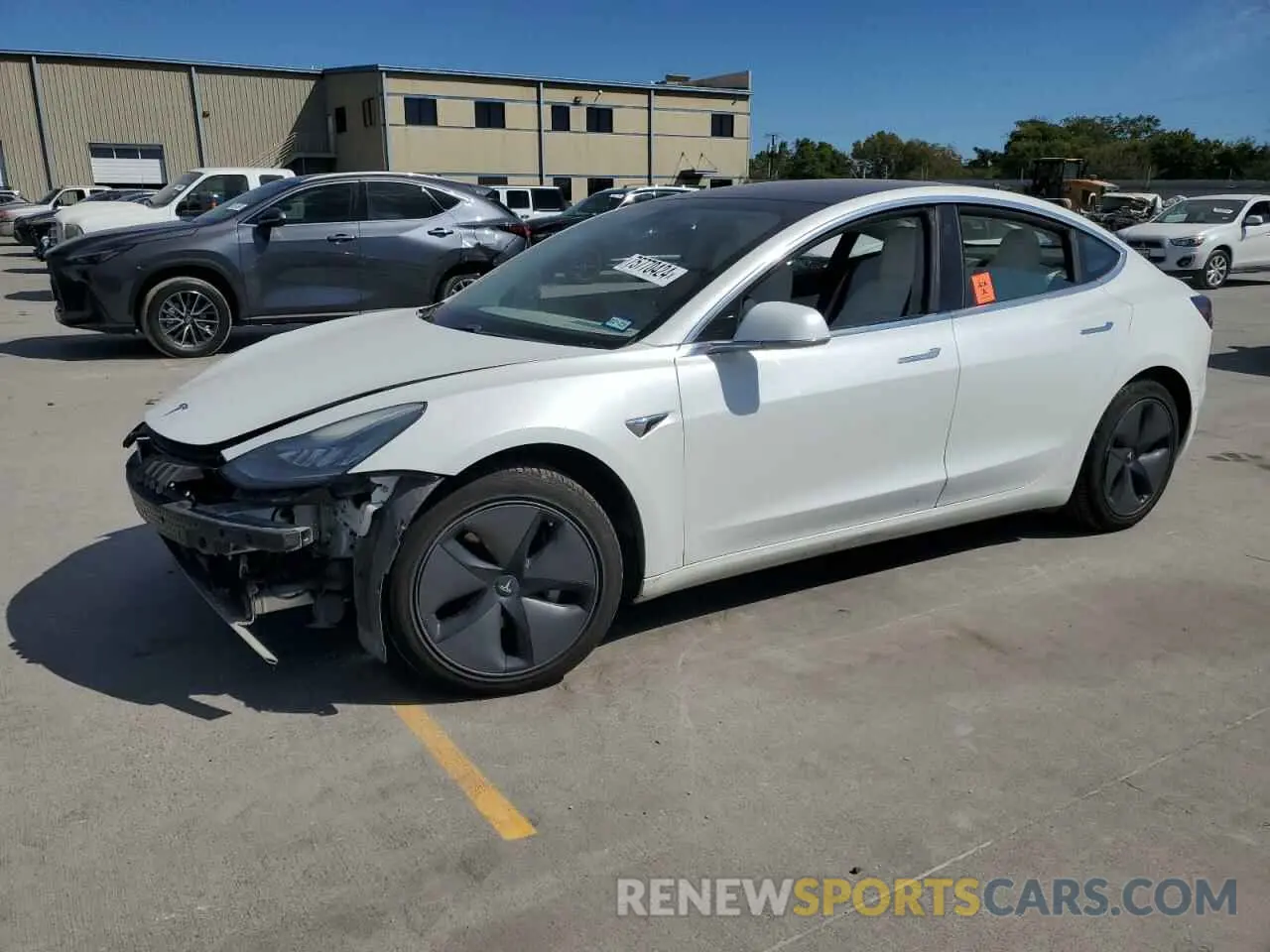1 Photograph of a damaged car 5YJ3E1EA2KF314937 TESLA MODEL 3 2019