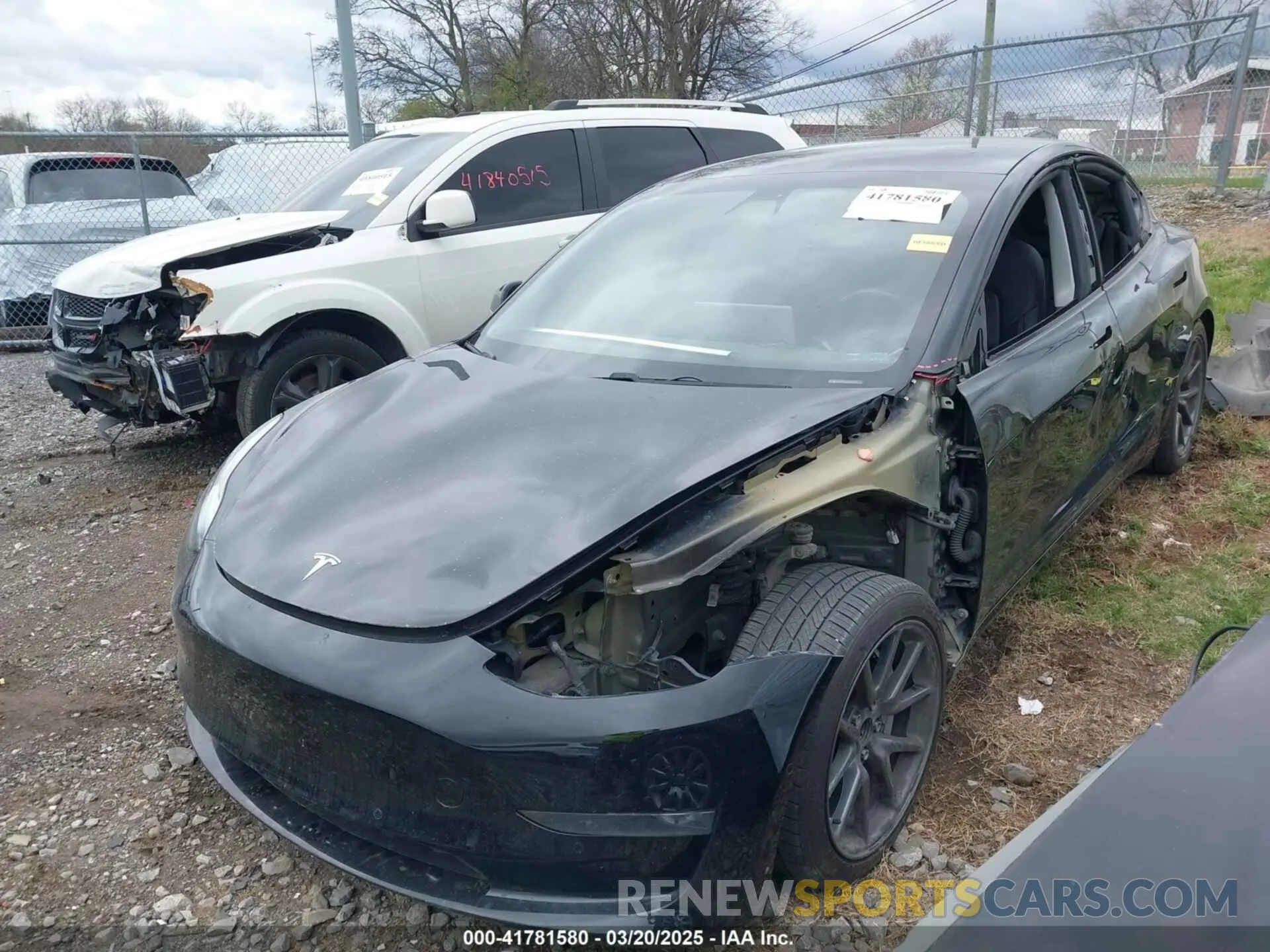 2 Photograph of a damaged car 5YJ3E1EA2KF317028 TESLA MODEL 3 2019