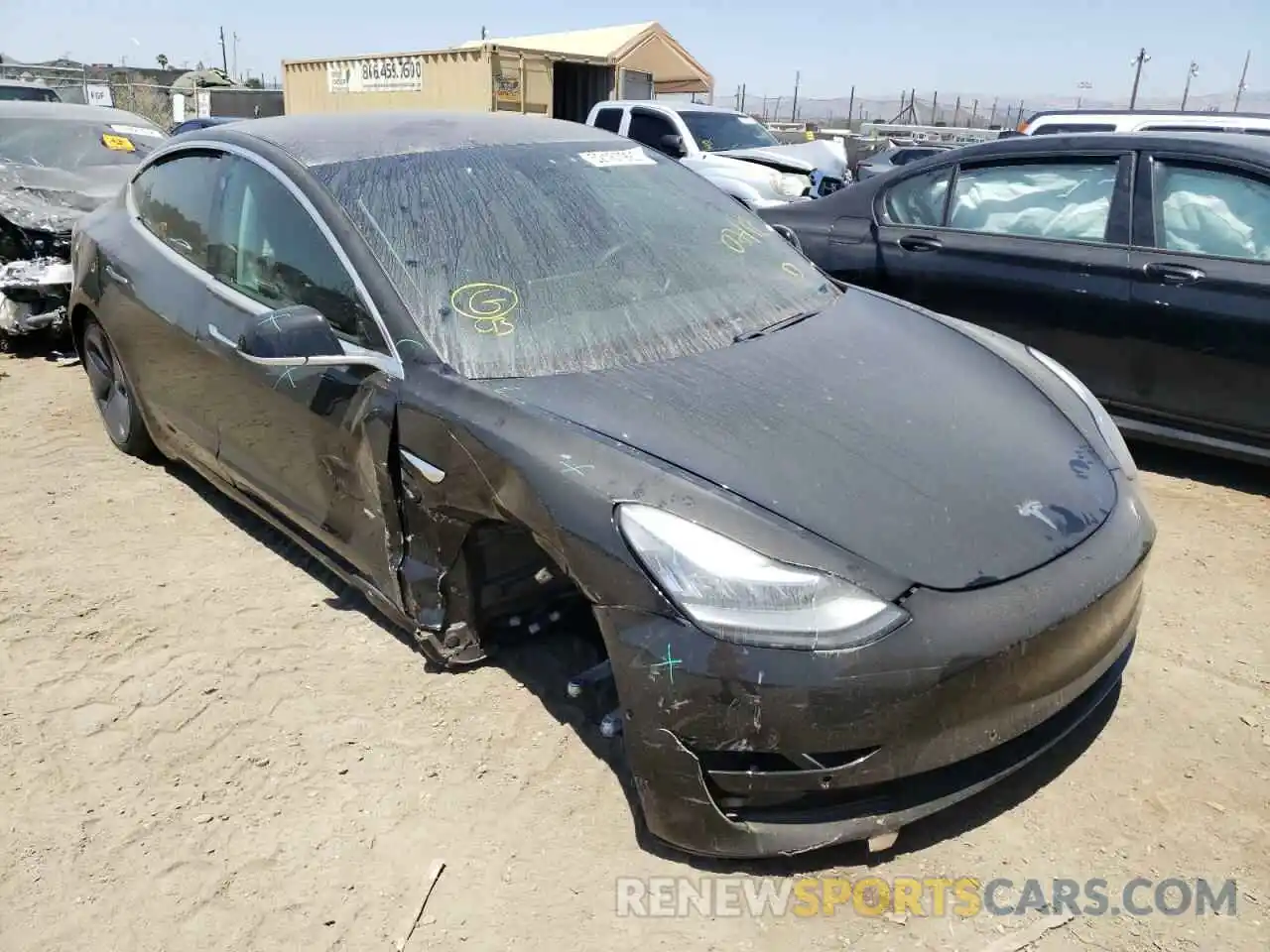 1 Photograph of a damaged car 5YJ3E1EA2KF321578 TESLA MODEL 3 2019