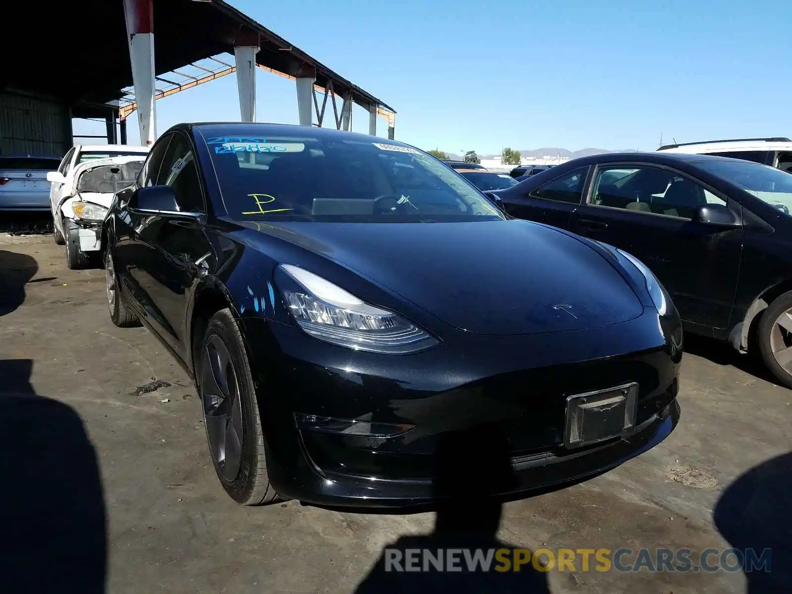 1 Photograph of a damaged car 5YJ3E1EA2KF325341 TESLA MODEL 3 2019