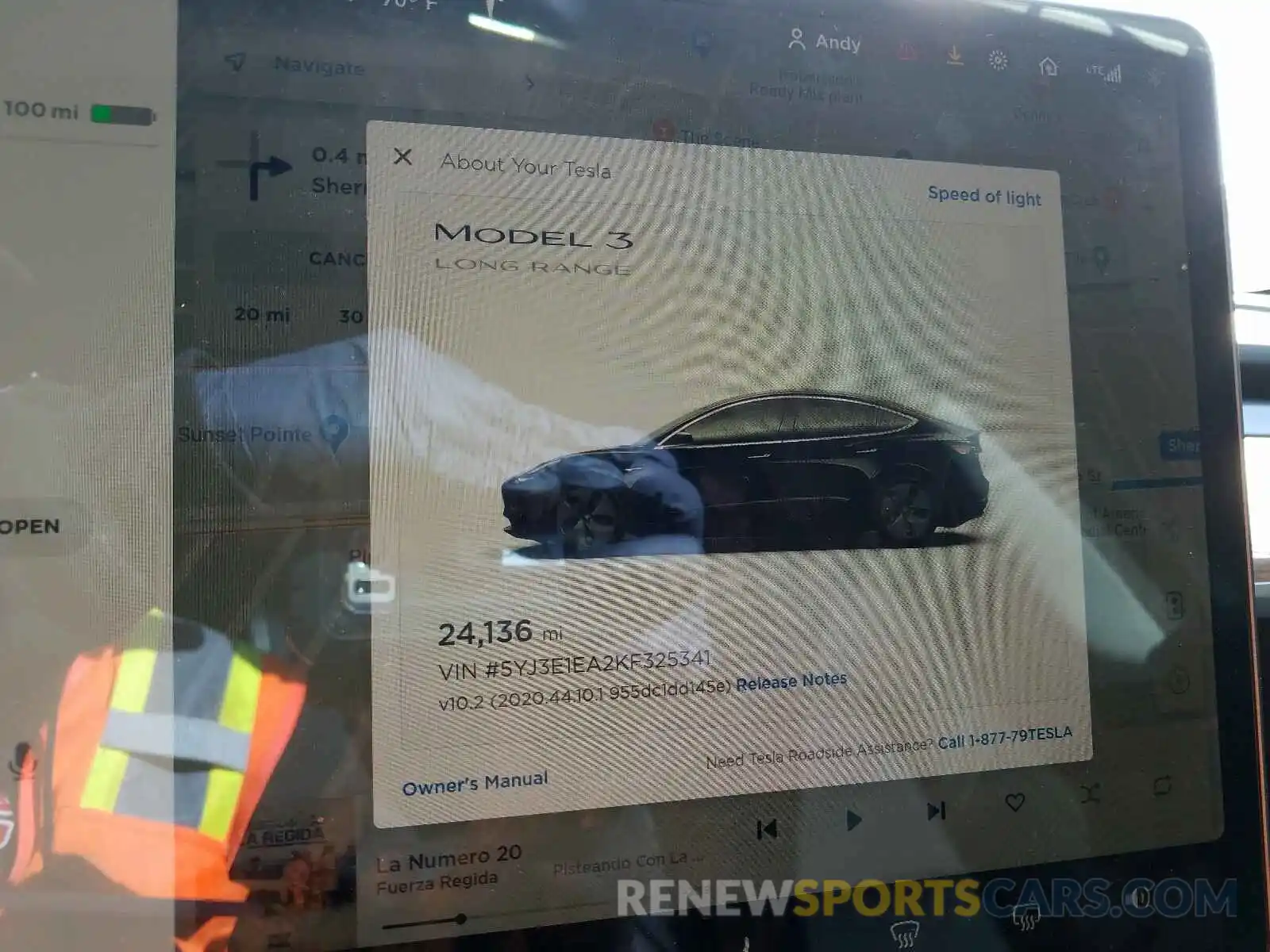 8 Photograph of a damaged car 5YJ3E1EA2KF325341 TESLA MODEL 3 2019