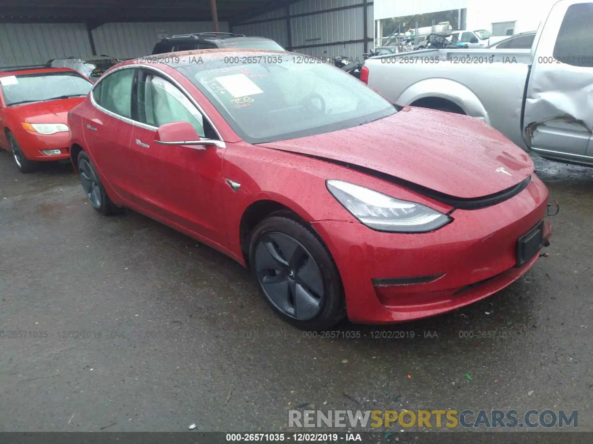 1 Photograph of a damaged car 5YJ3E1EA2KF325937 TESLA MODEL 3 2019