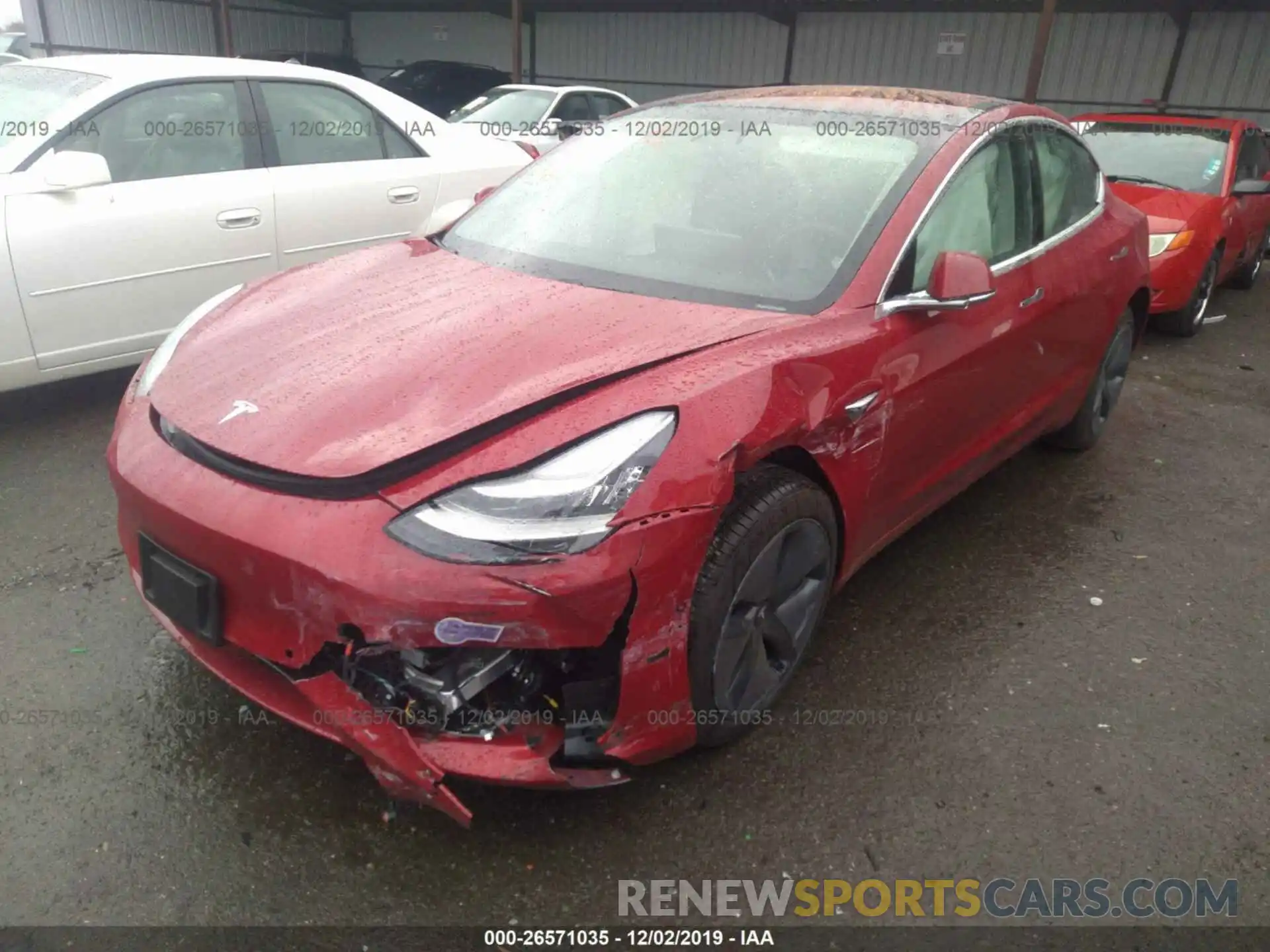 2 Photograph of a damaged car 5YJ3E1EA2KF325937 TESLA MODEL 3 2019