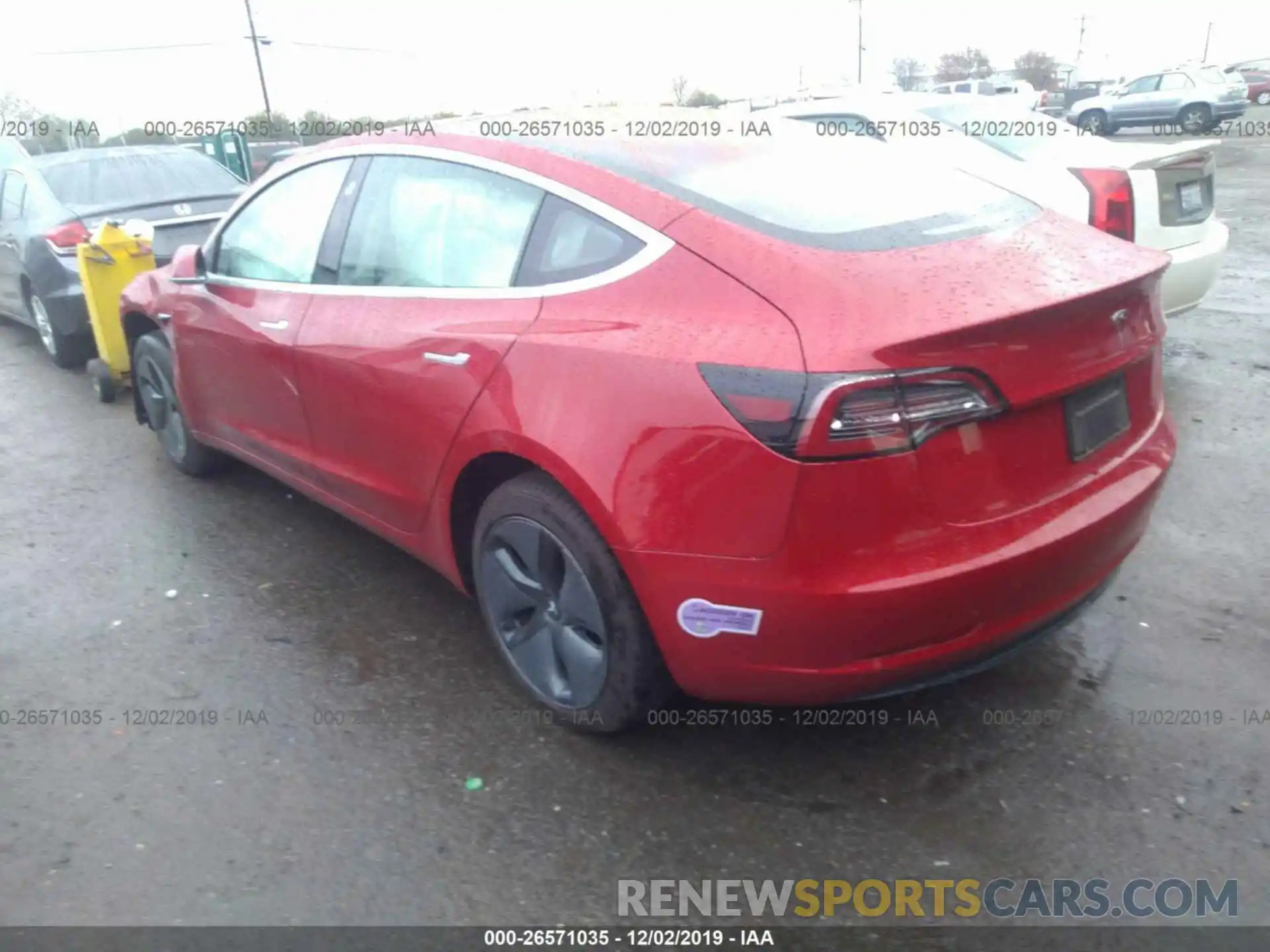 3 Photograph of a damaged car 5YJ3E1EA2KF325937 TESLA MODEL 3 2019