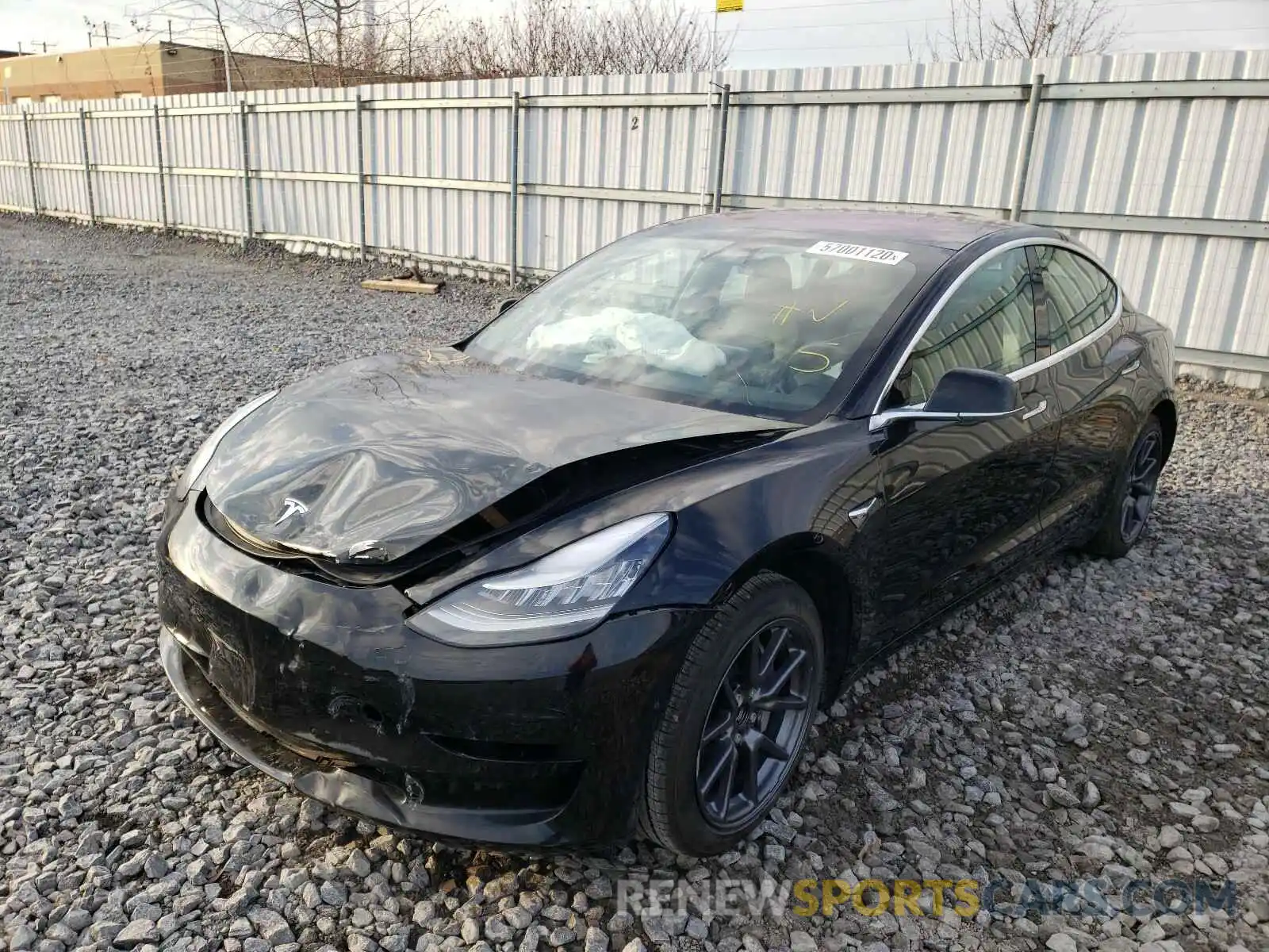 2 Photograph of a damaged car 5YJ3E1EA2KF328630 TESLA MODEL 3 2019